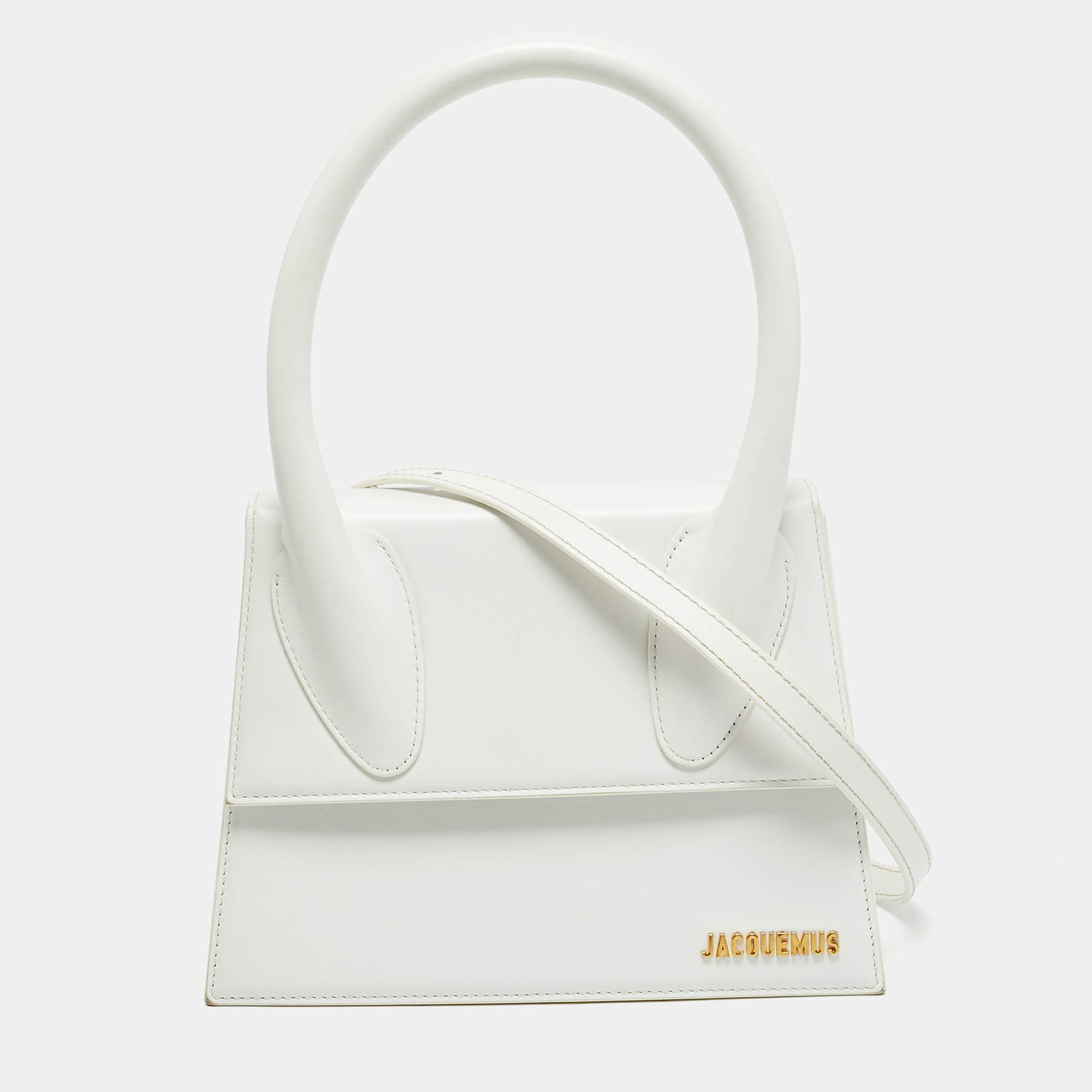 Pre Owned حقيبة يد جاكيموس لو شيكيتو كبيرة جلد أخضر