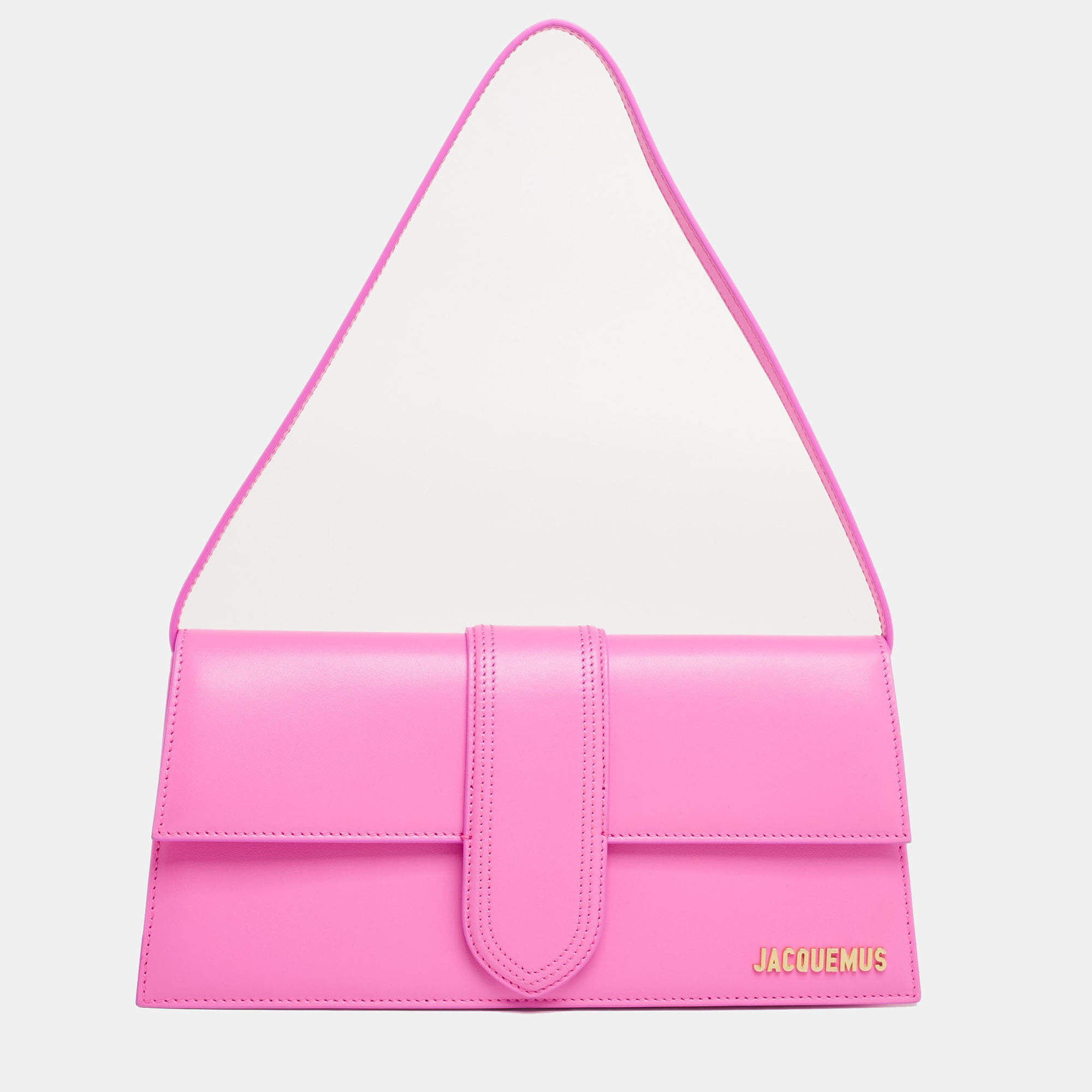 Pre Owned حقيبة كتف جاكيموس لا بامبينو جلد وردي طويلة