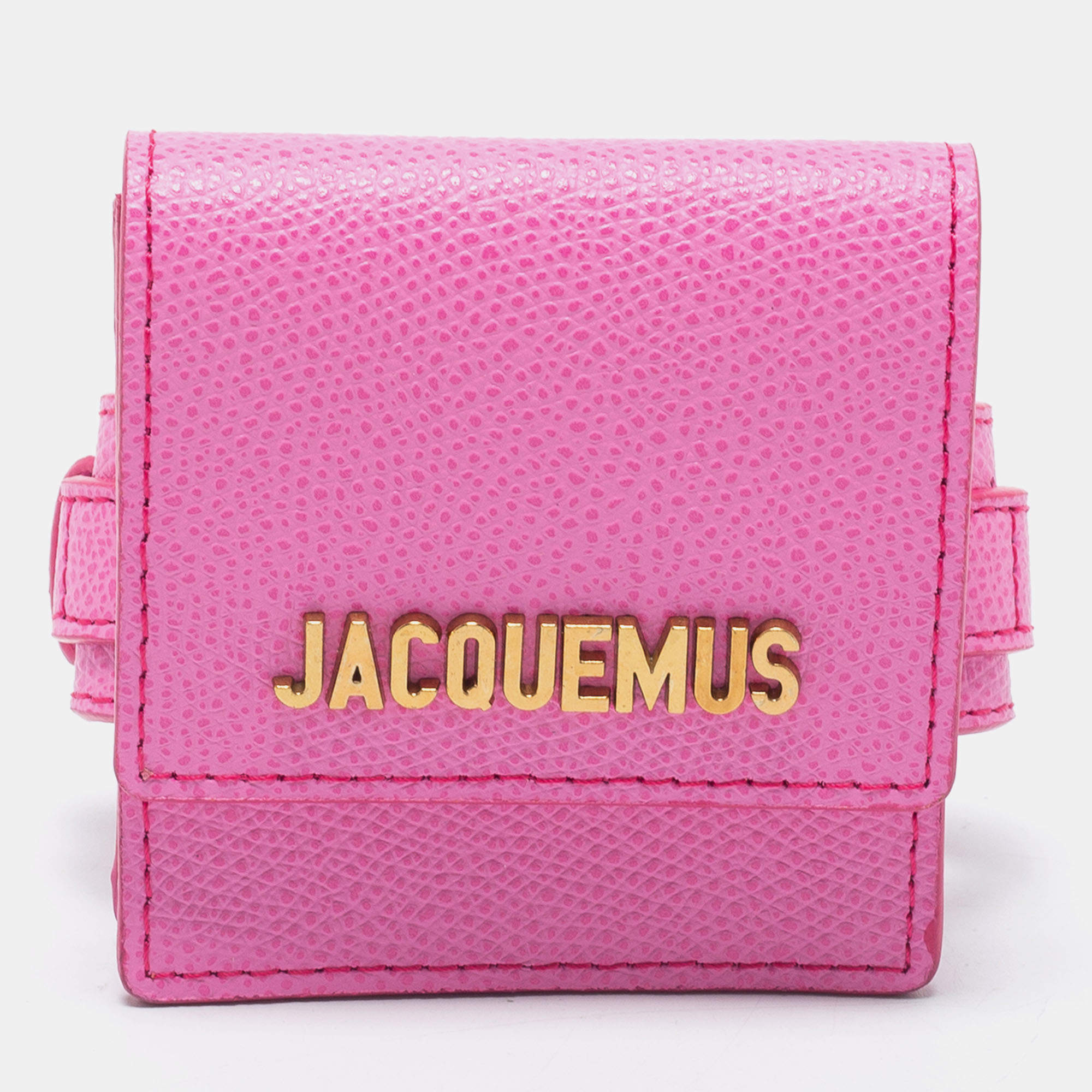 Pre Owned Jacquemus Pink Leather Le Sac Bracelet Wallet