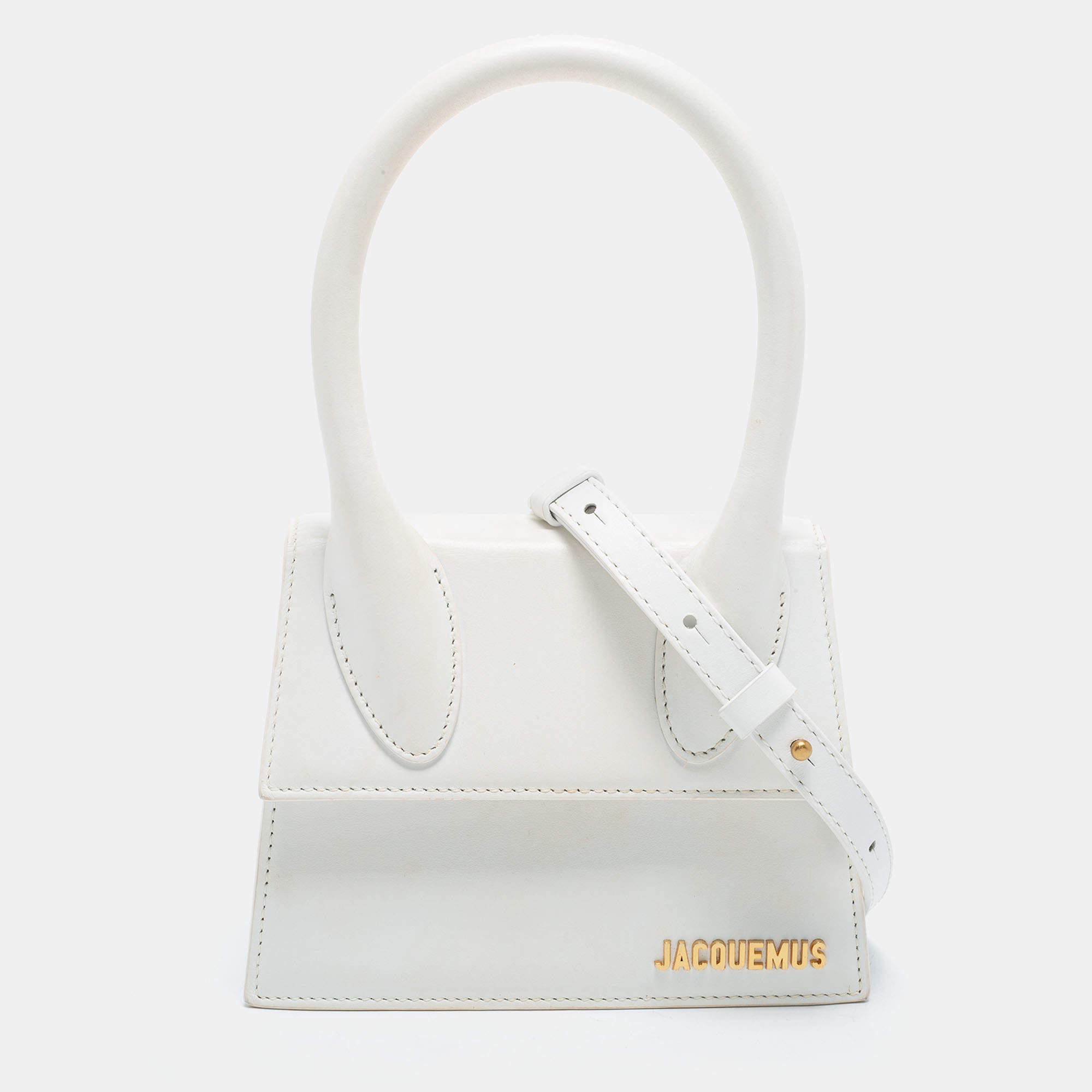 Pre Owned حقيبة جاكويموس غراند لو شيكيتو جلد وردي بيد علوية