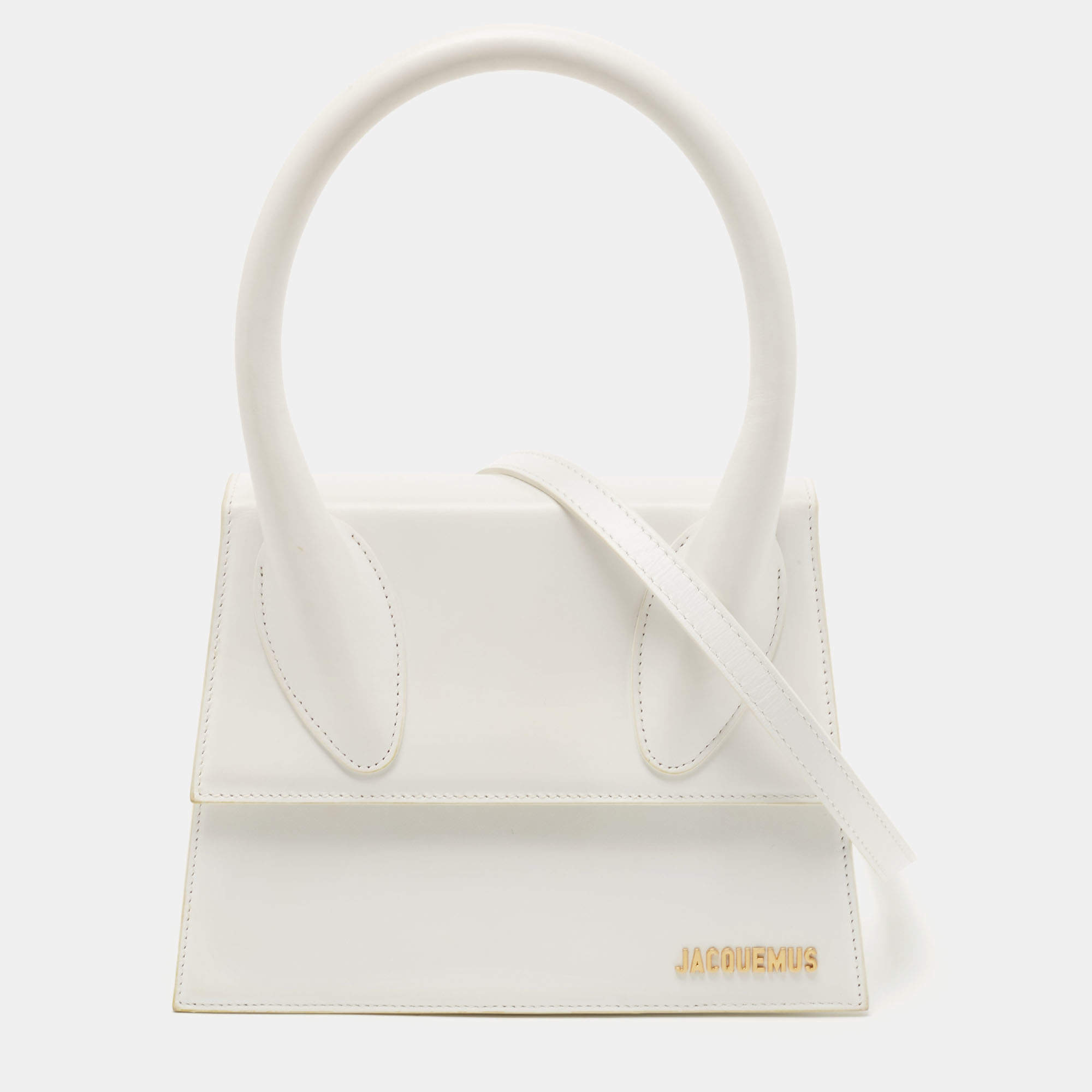 Luxury handbag - Le Grand Chiquito Jacquemus bag in white leather