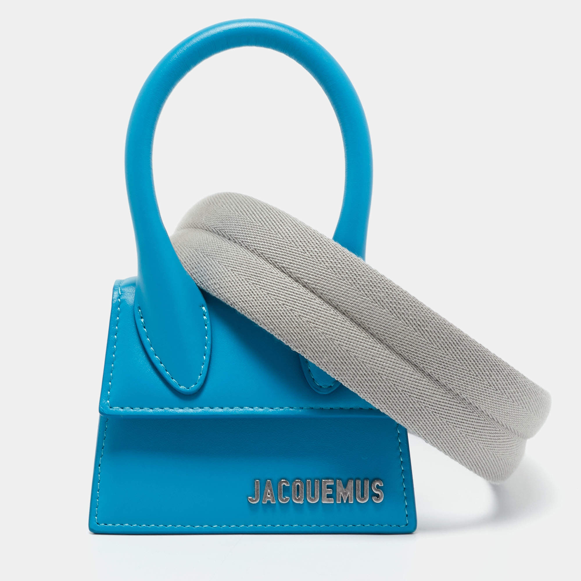 Pre Owned Jacquemus Blue Leather Mini Le Chiquito Bag