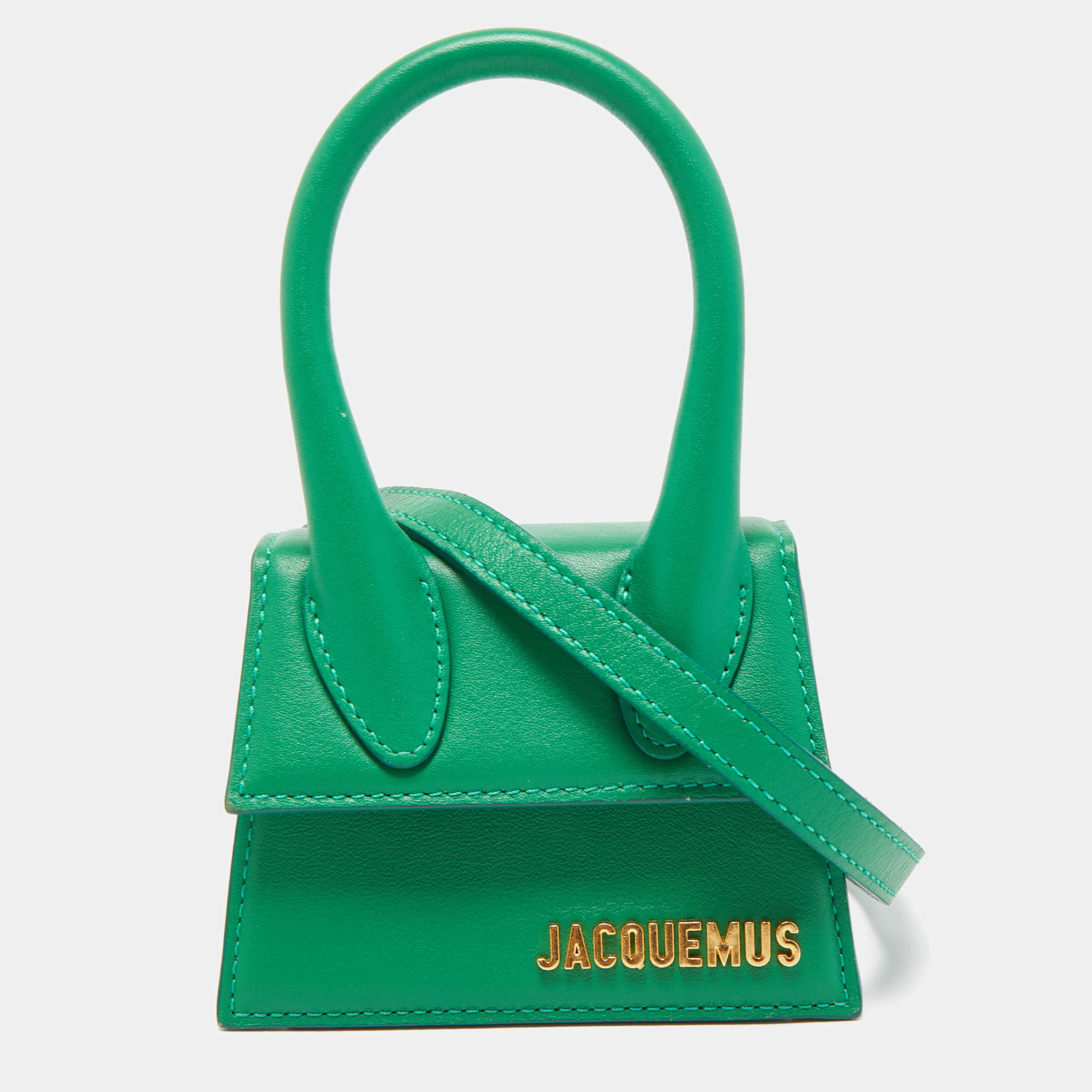 Pre Owned Jacquemus Green Leather Le Chiquito Mini Bag
