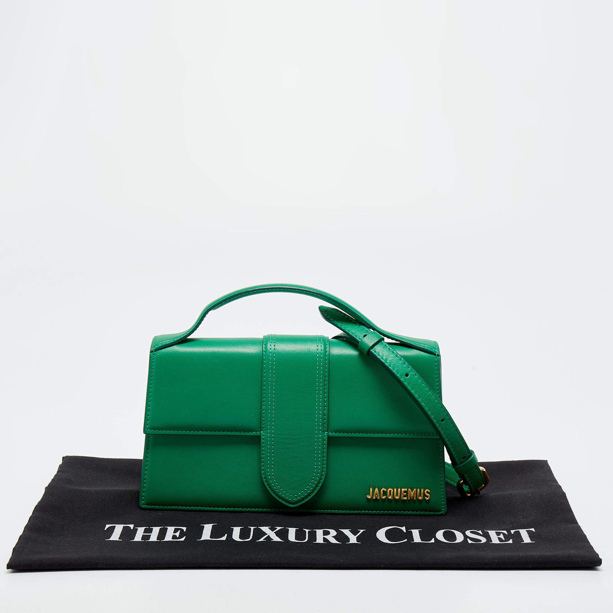 Le bambino leather handbag Jacquemus Green in Leather - 37372597