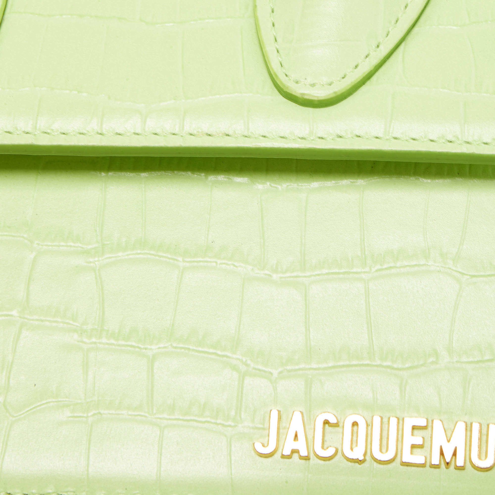 JACQUEMUS THE LONG CHIQUITO BAGUETTE BAG - LIGHT GREEN on Garmentory