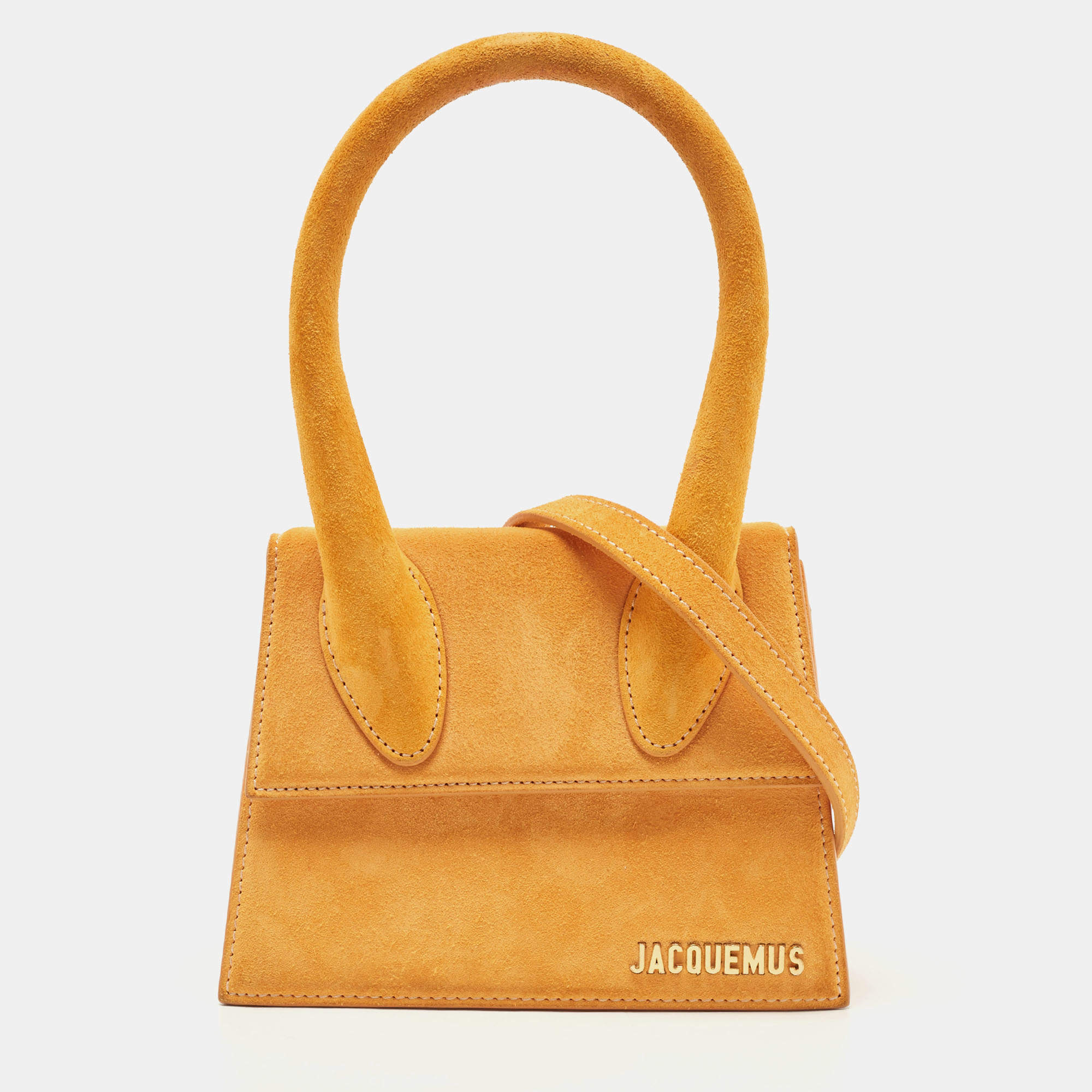 Bags  Jacquemus Le Sac Chiquito Mustard Yellow Suede Mini Bag