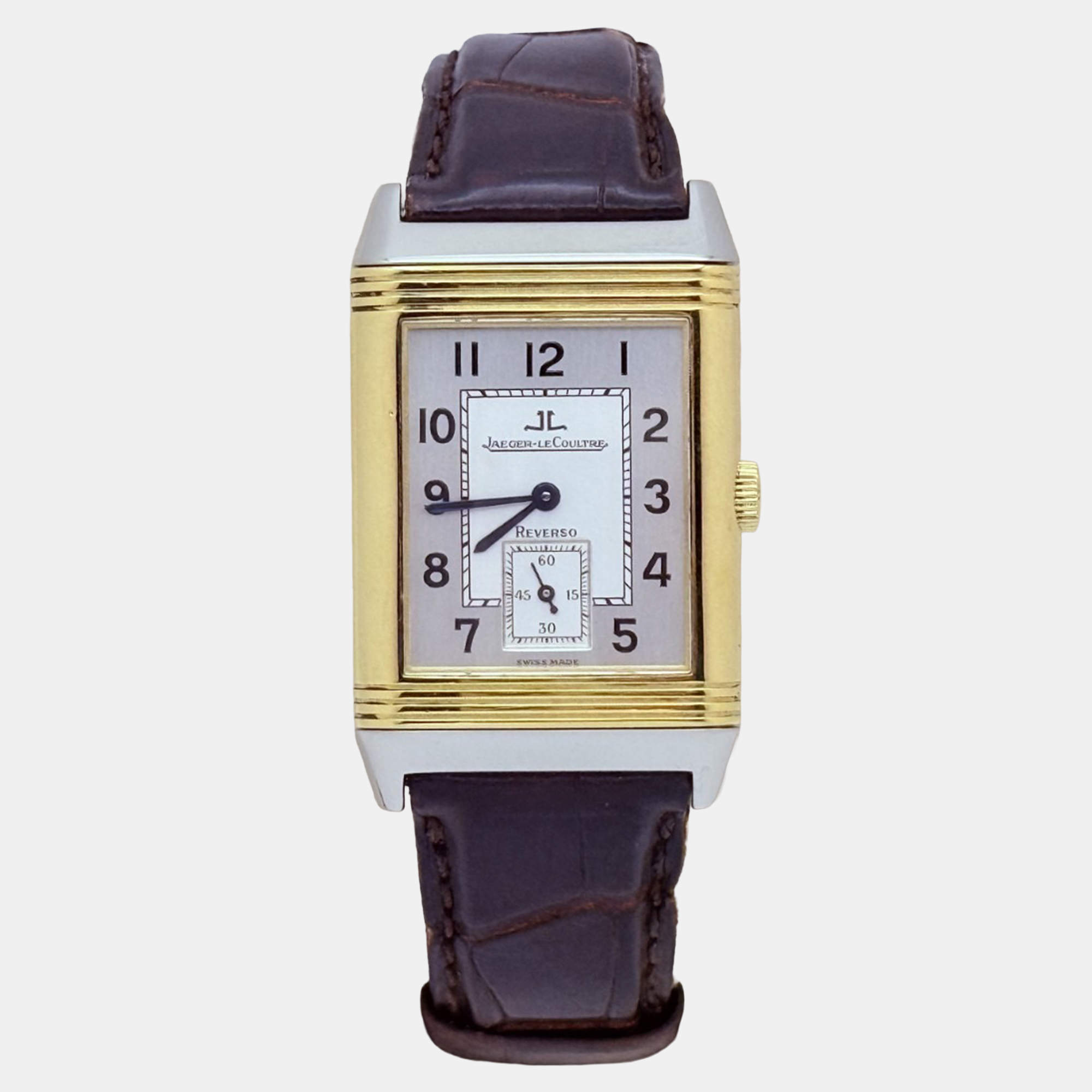 Pre Owned Jaeger-LeCoultre Reverso Q2705420 Manual Silver 18K Gold Stainless Steel Unisex Wristwatch 26 mm