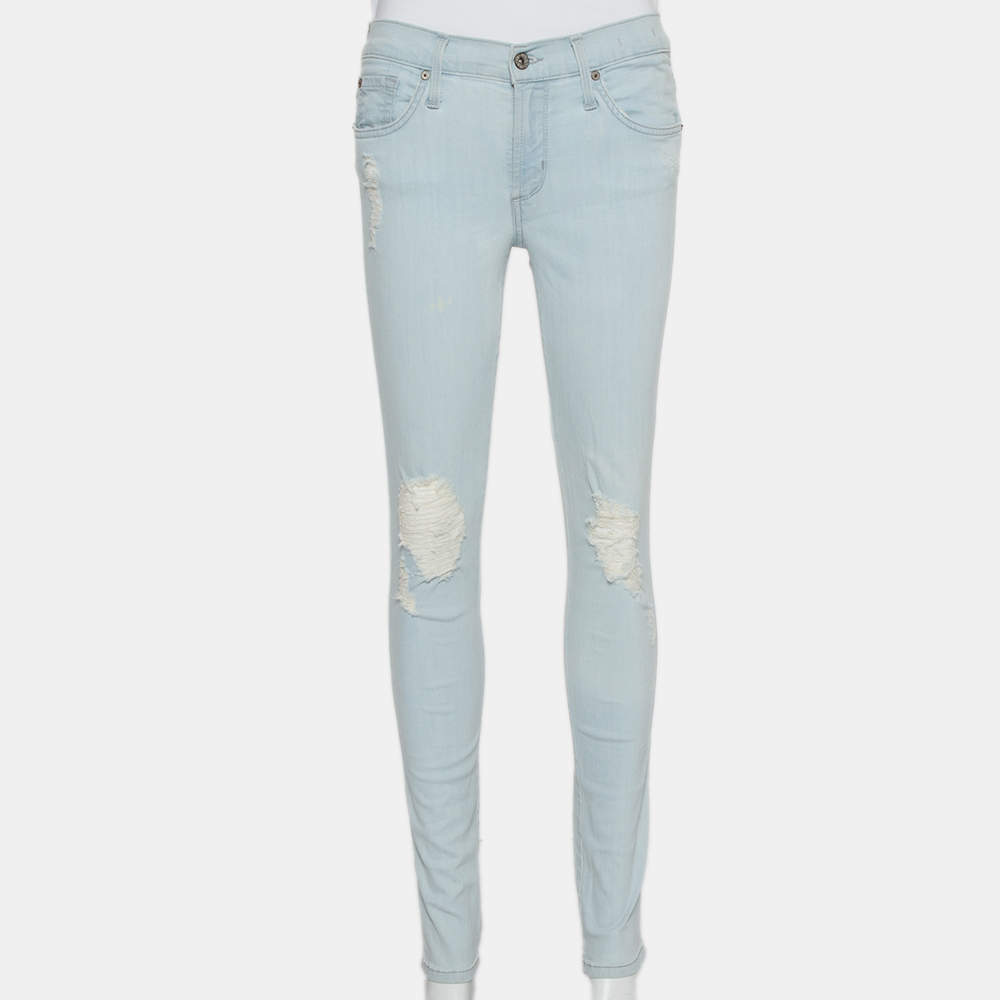 Pre Owned James Jeans Blue Sorbet Twiggy Jeans M 