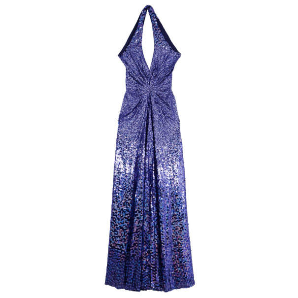 Jenny Packham Blue Embellished Gown M