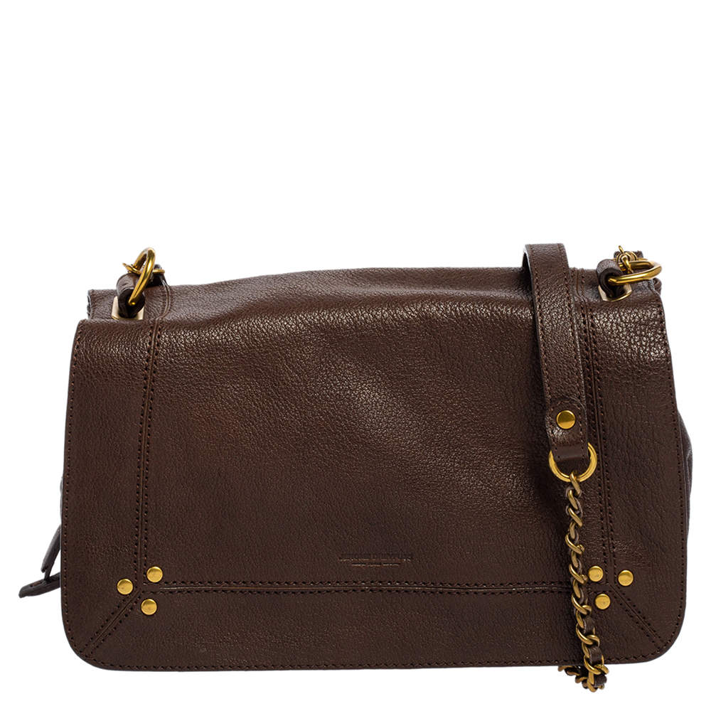 Jerome Dreyfuss Dark Brown Leather Bubble Shoulder Bag