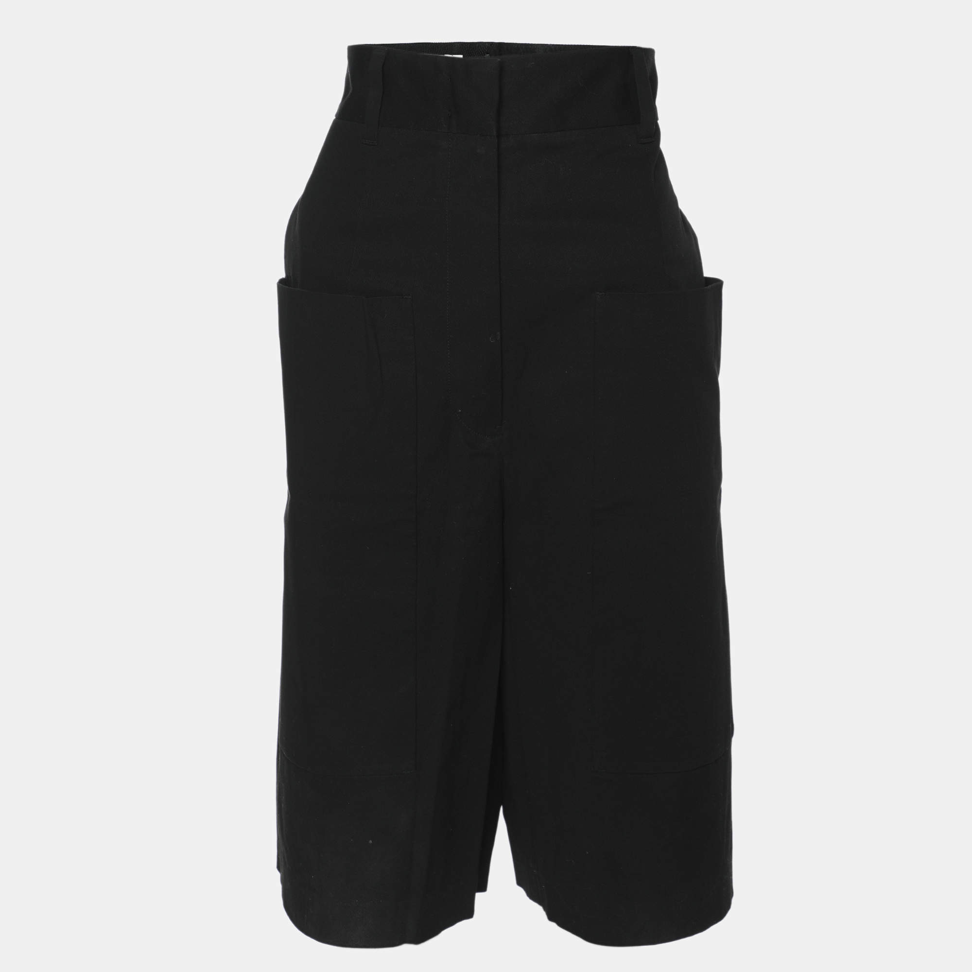 Jil Sander Black Cotton Bermuda Shorts S