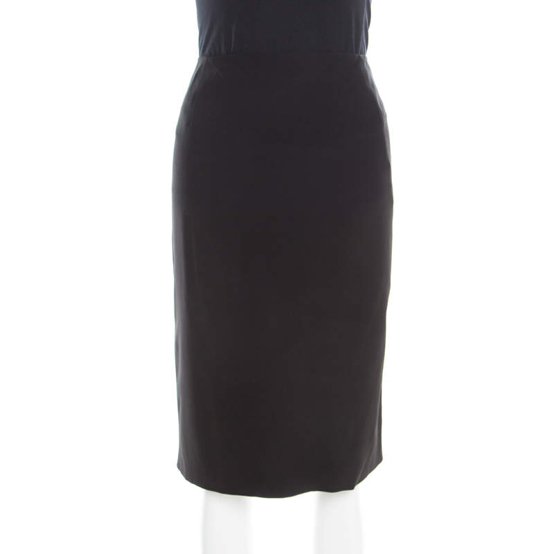 Pre Owned Jil Sander Black Pencil Skirt L