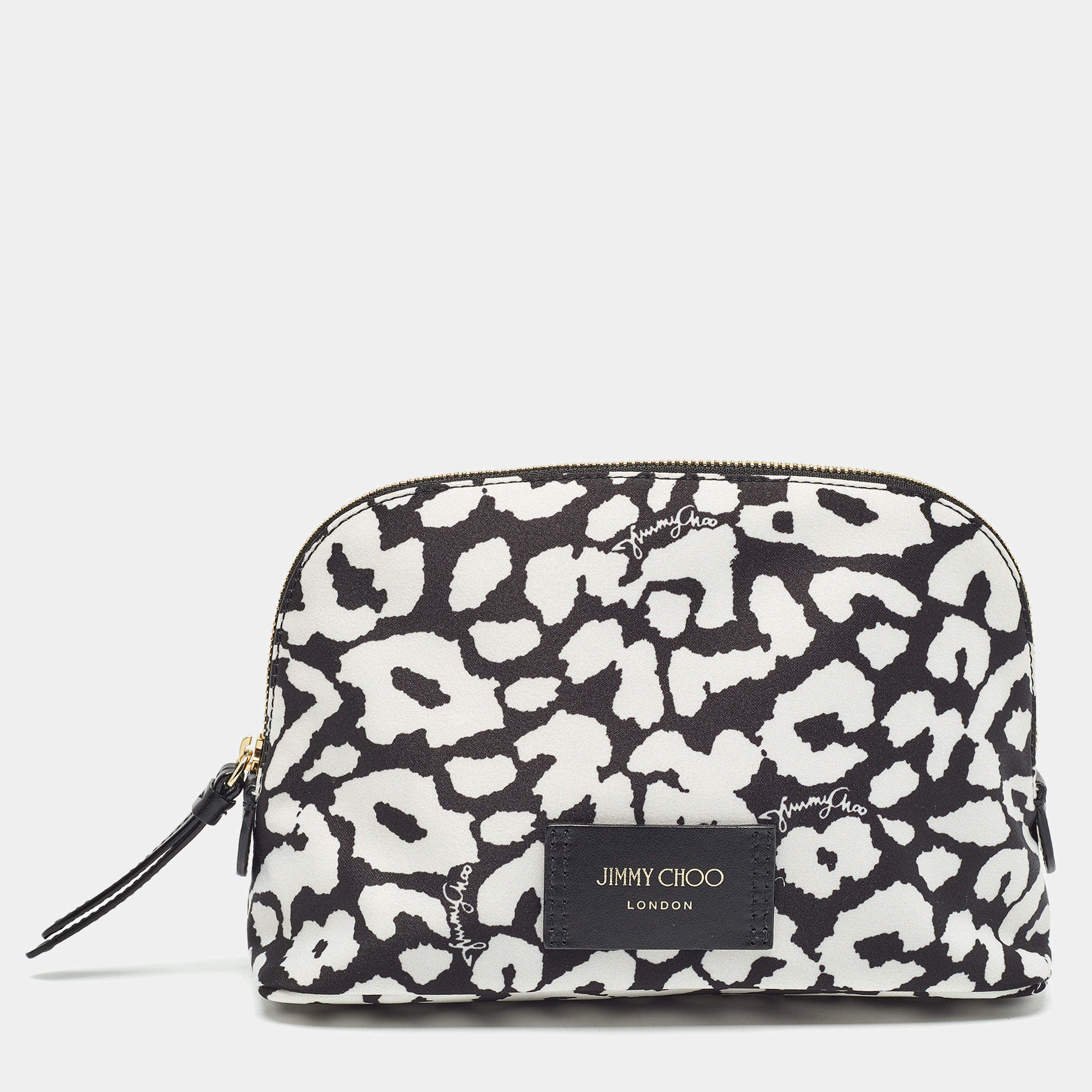 Jimmy Choo Black/White Nylon Mabrie Onyp Clutch