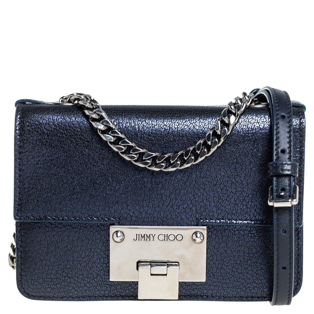 blue jimmy choo bag