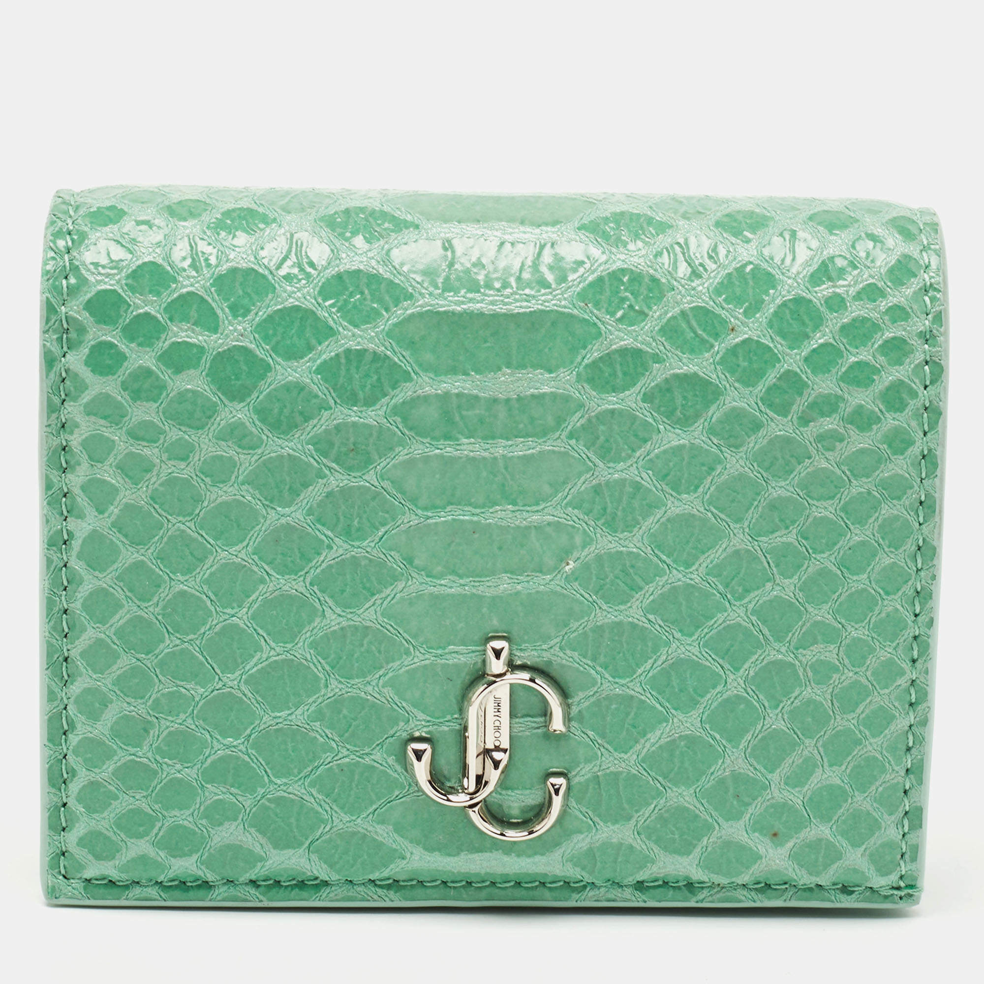 Women's Luxury Bags - Jimmy Choo Green Croc Shoulder Bag