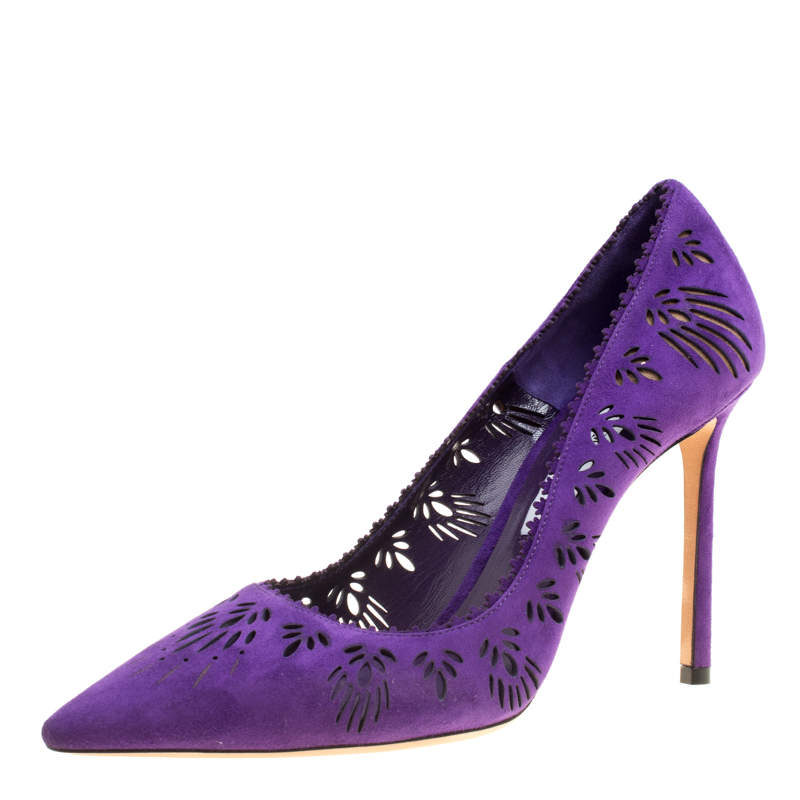 Purple jimmy choo store shoes