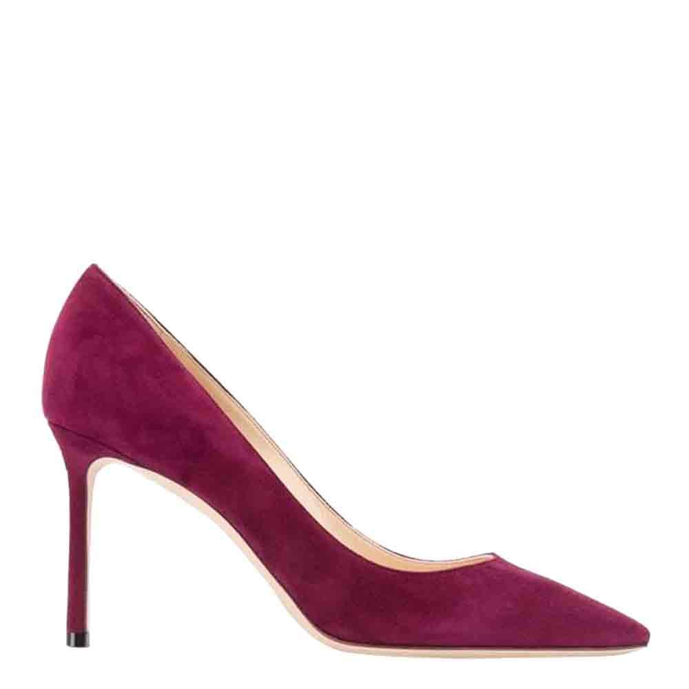 Pre Owned Jimmy Choo Pink Suede Love Pumps Size EU 35
