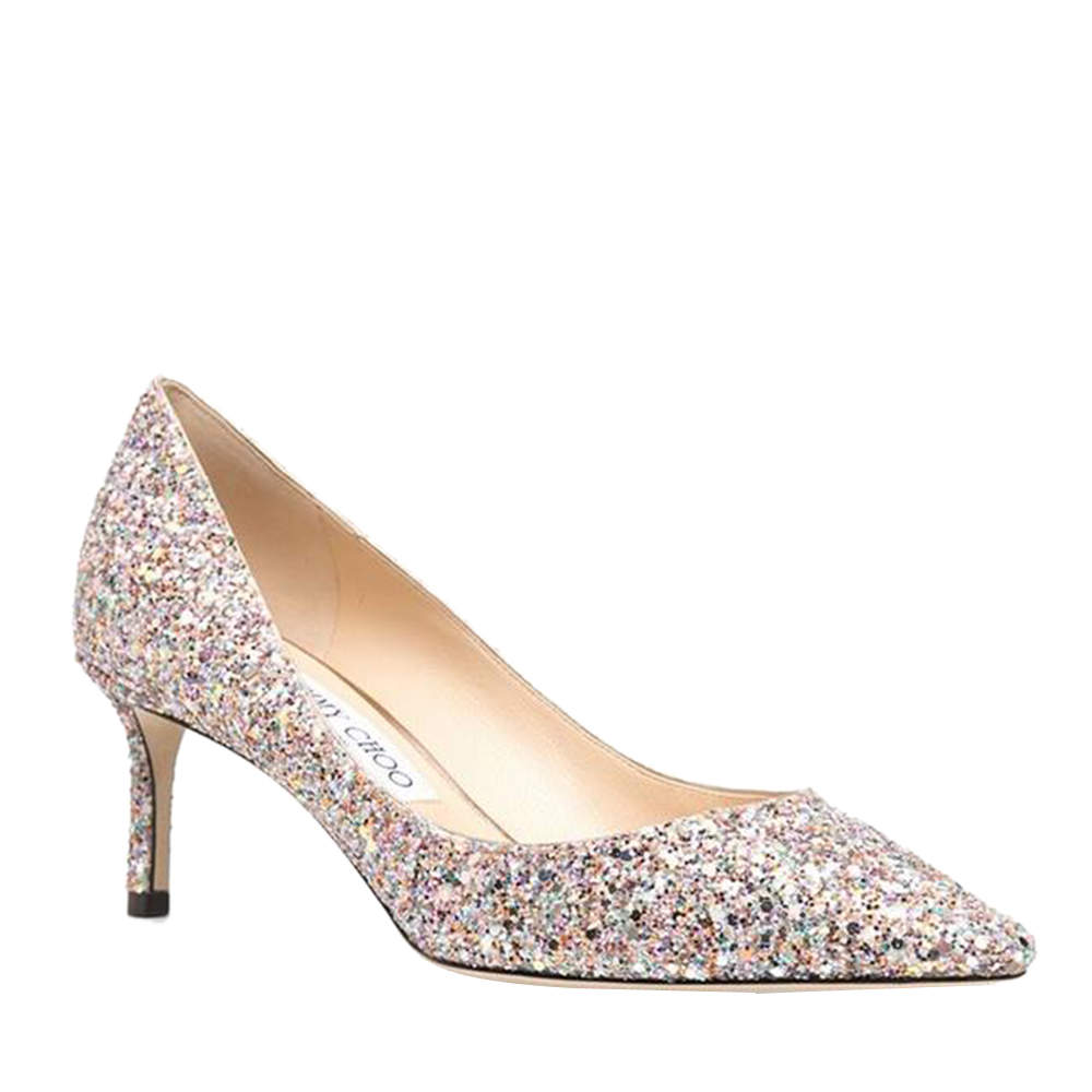 Pre Owned Jimmy Choo Multicolor Romy Pumps Size EU 36.5