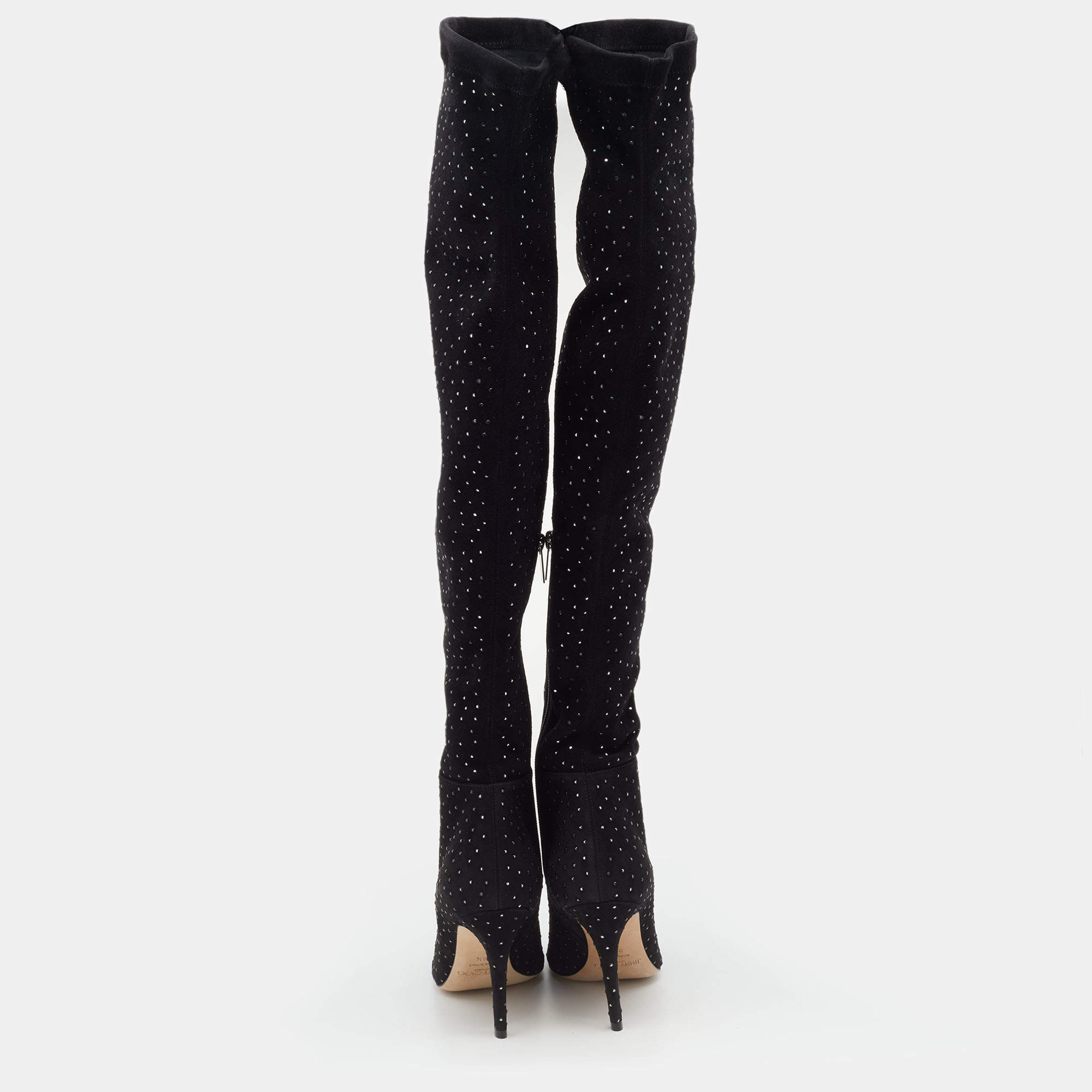 Black Cycas leather knee-high boots | Jimmy Choo | MATCHES UK