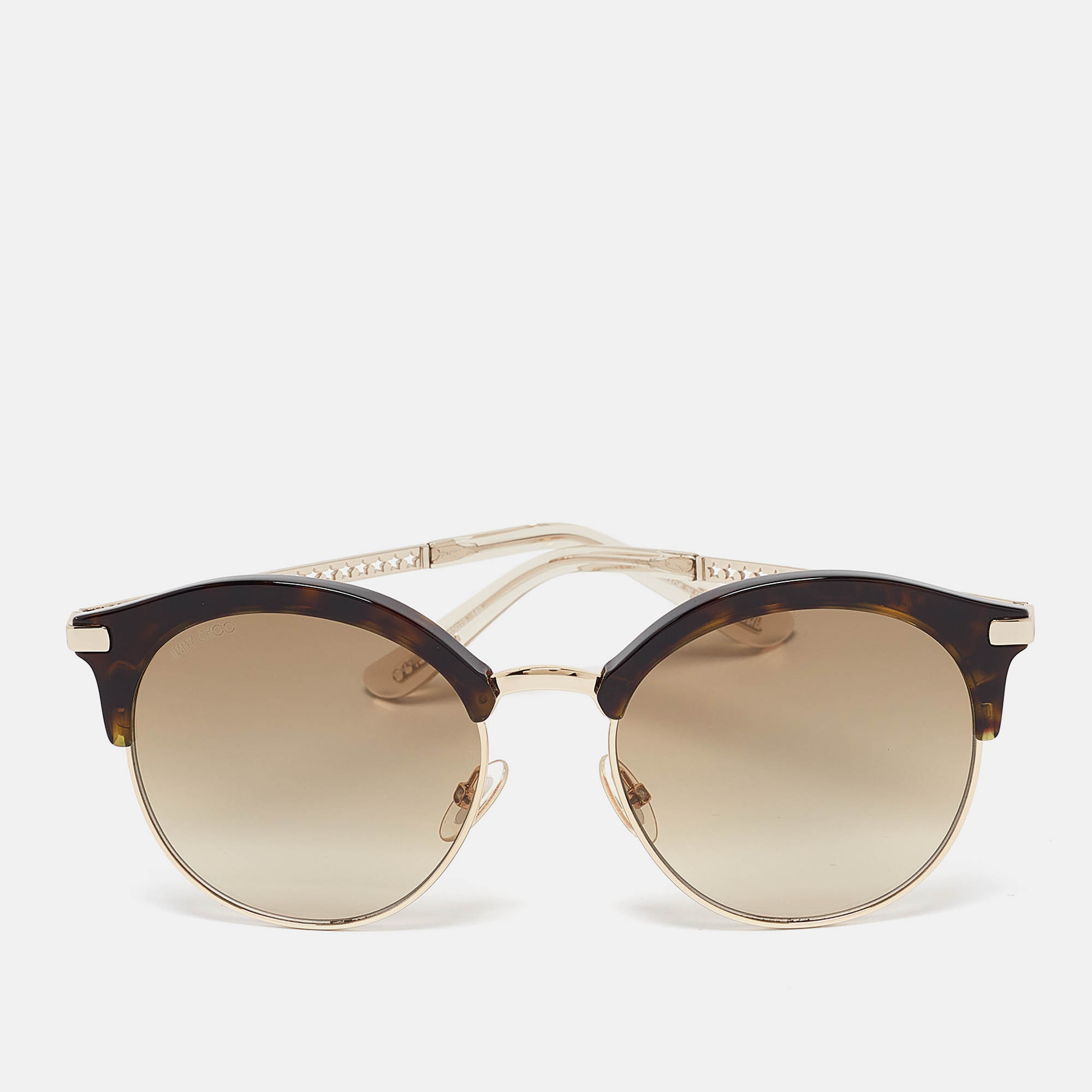 Jimmy Choo Brown Gradient Hally/S Round Sunglasses