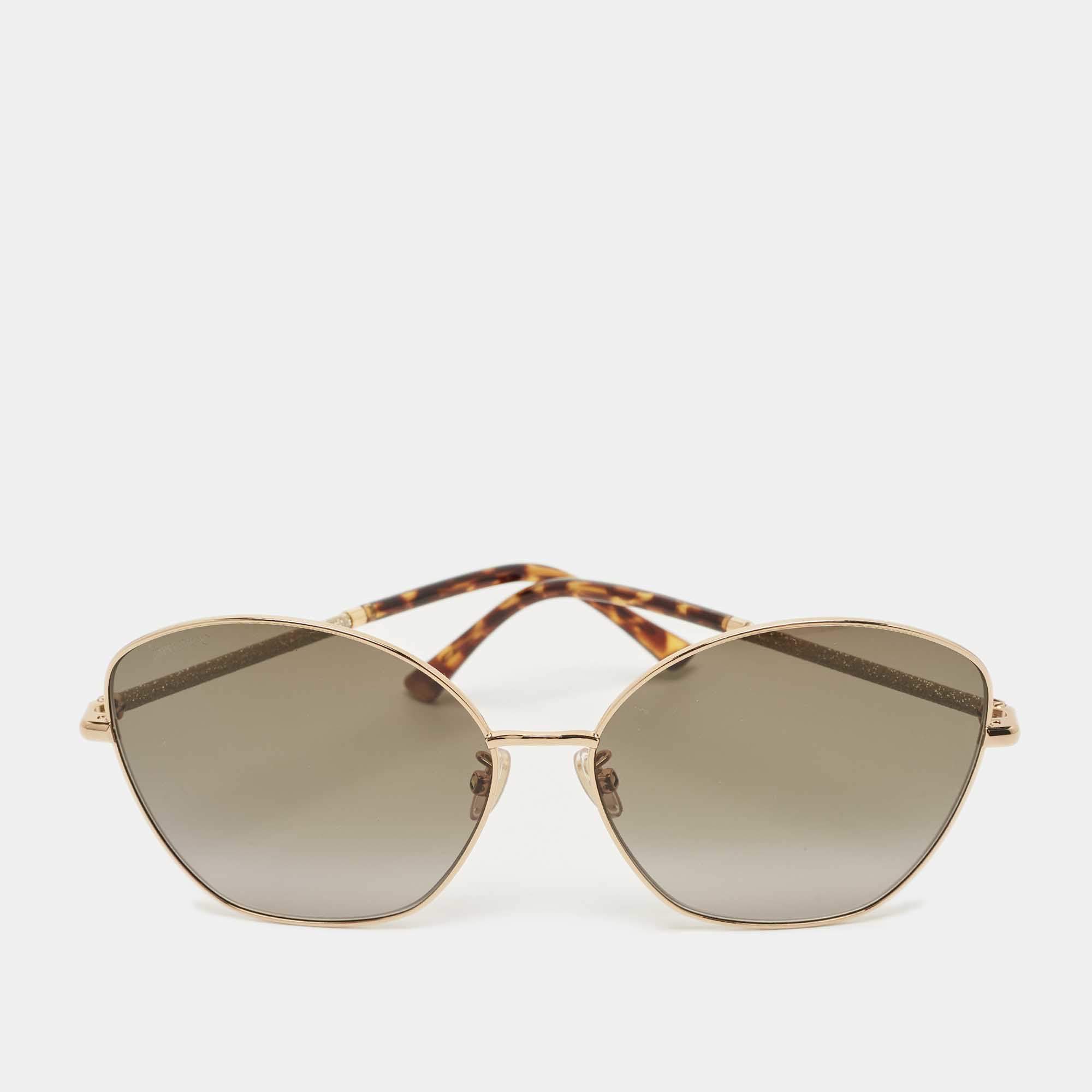 Pre Owned Jimmy Choo Brown Gradient 06JHA Marilia Cat Eye Sunglasses