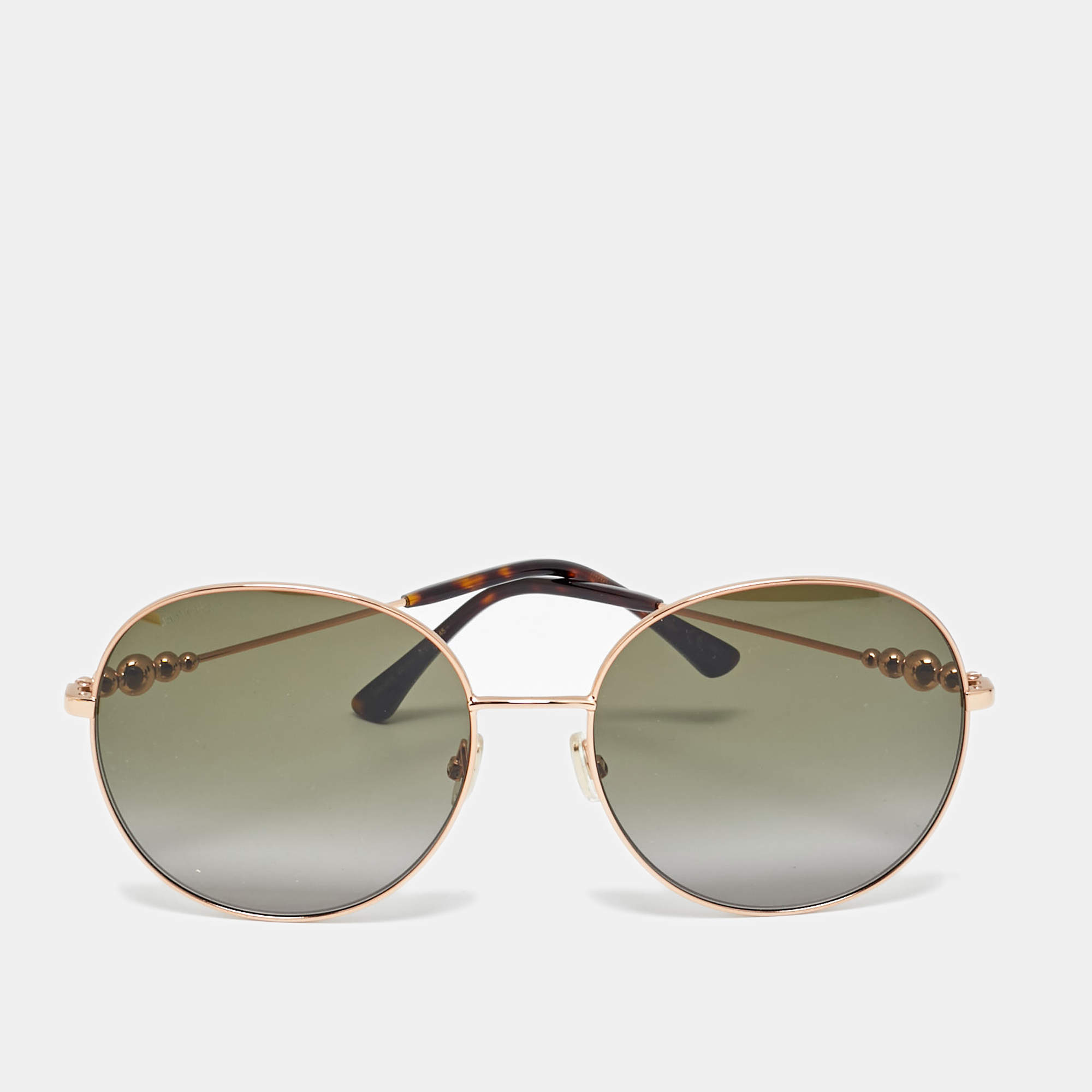 مملوكة مسبقًا Jimmy Choo Black Gradient Birdie/S 06JHA Round Sunglasses