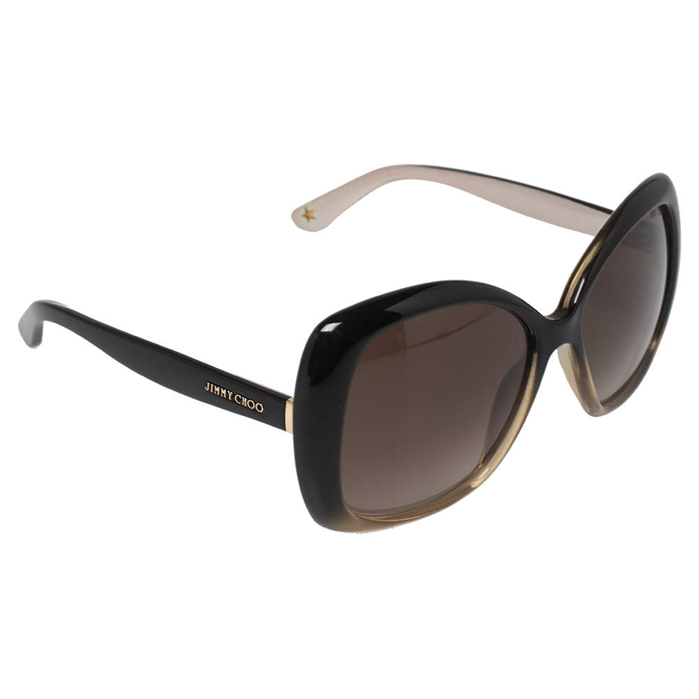 Jimmy Choo Black Degrade /Brown Gradient Marty/S Oversized Sunglasses