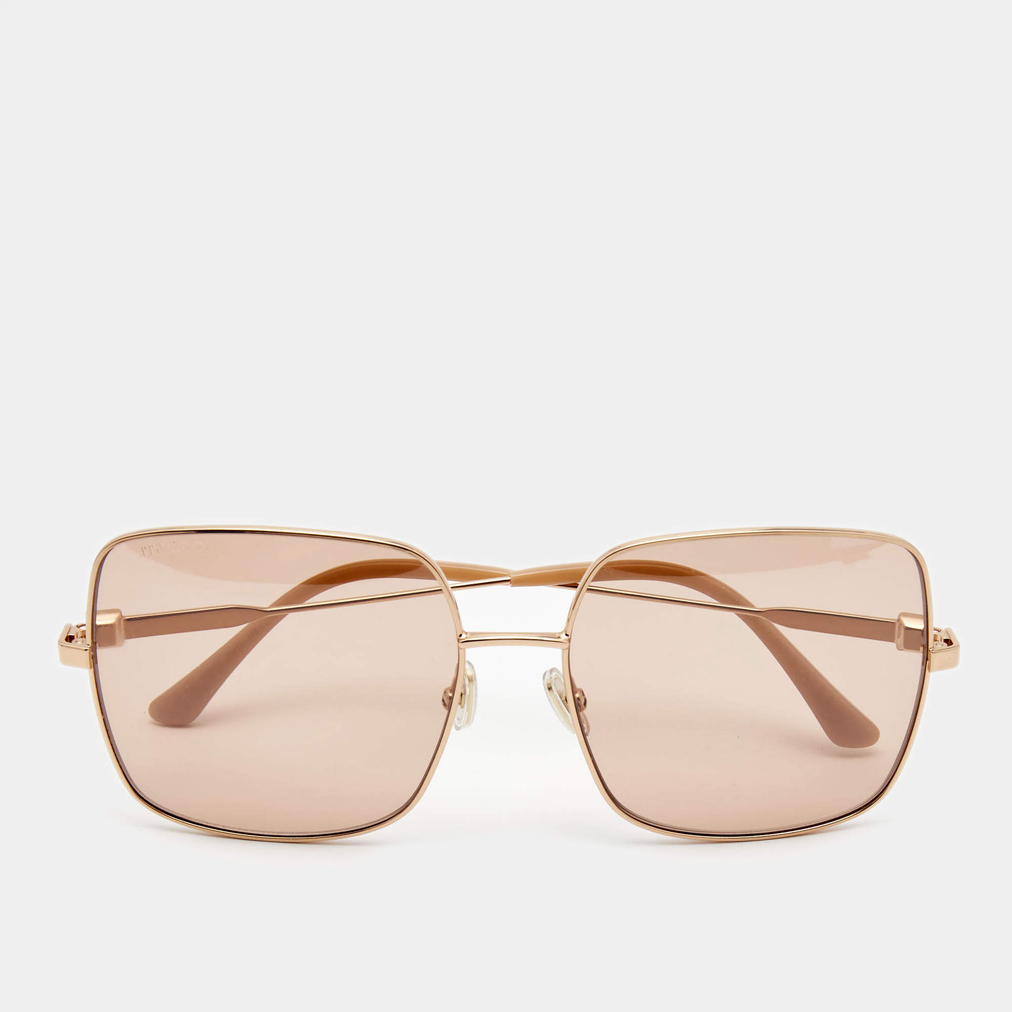 Jimmy Choo Rose Gold Lili Sqaure Sunglasses