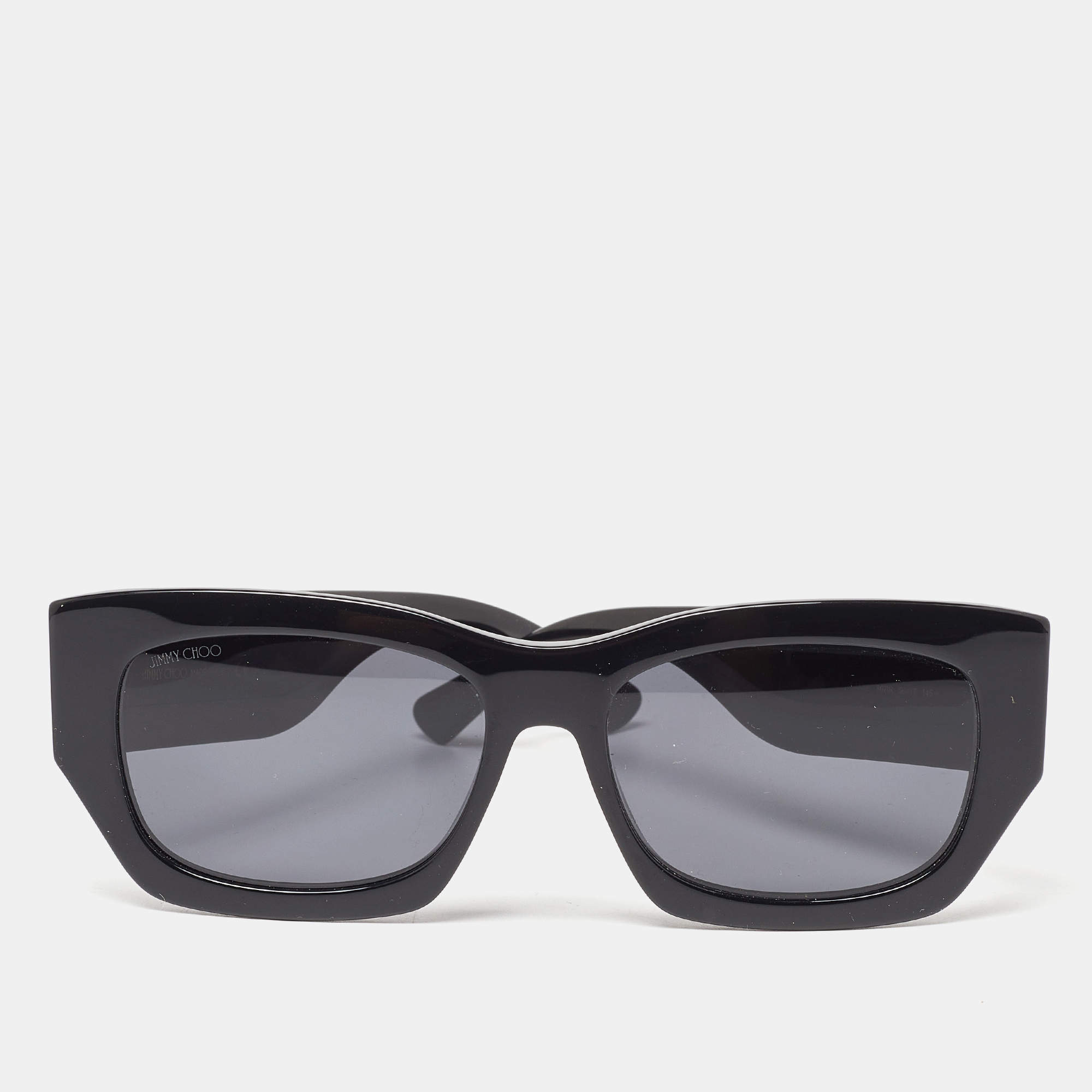 Jimmy Choo Black/Black CAMI/S Rectangle Sunglasses