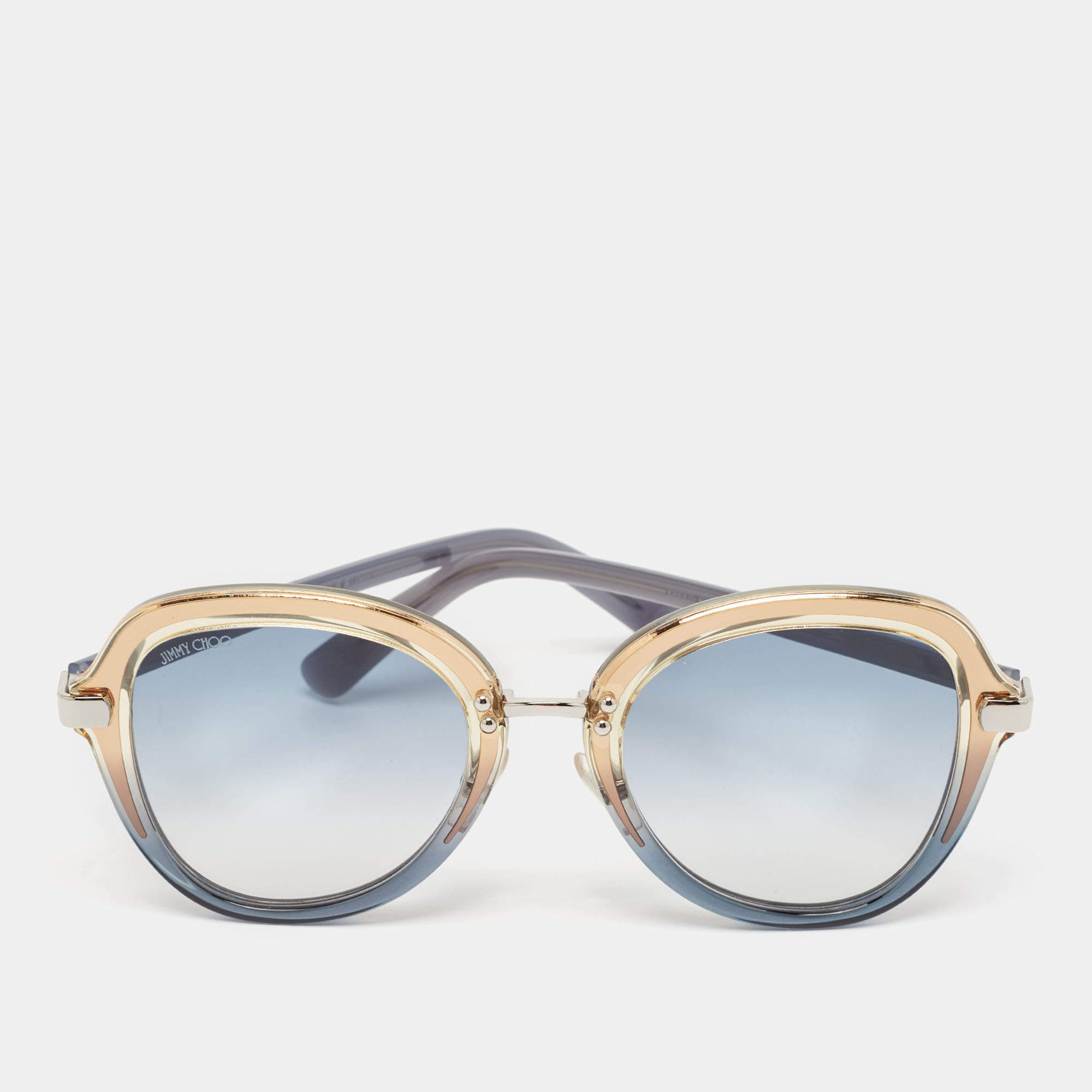 Jimmy Choo Blue Gradient DREE/S Round Sunglasses
