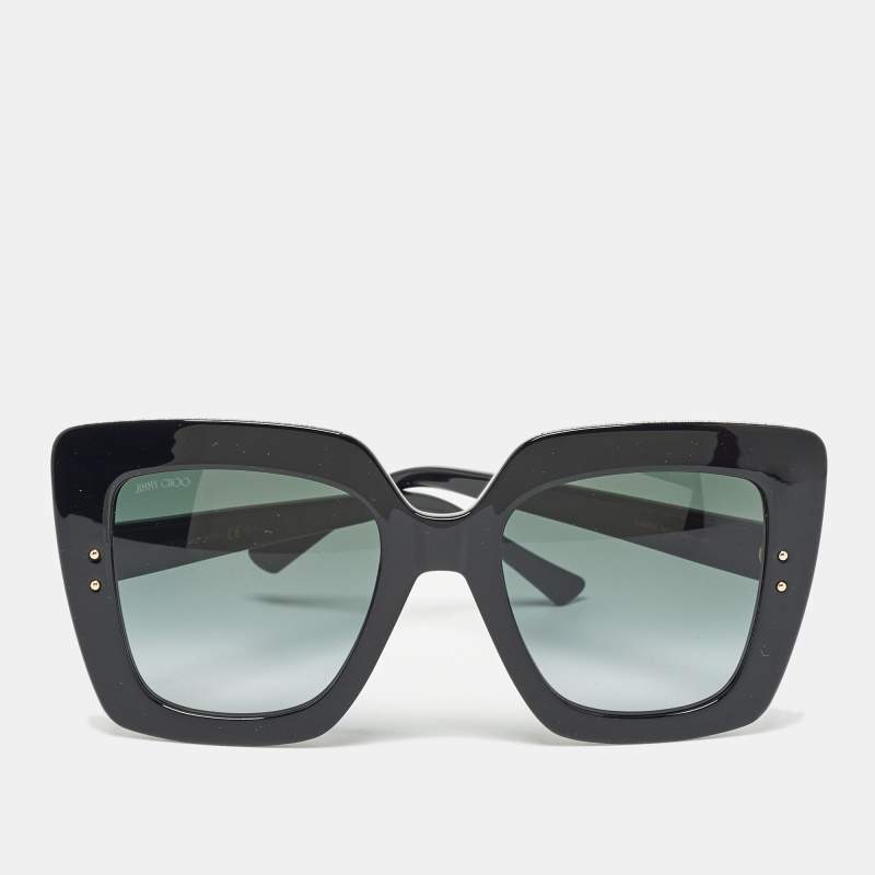 Jimmy Choo Black Gradient Auri Oversized Sunglasses