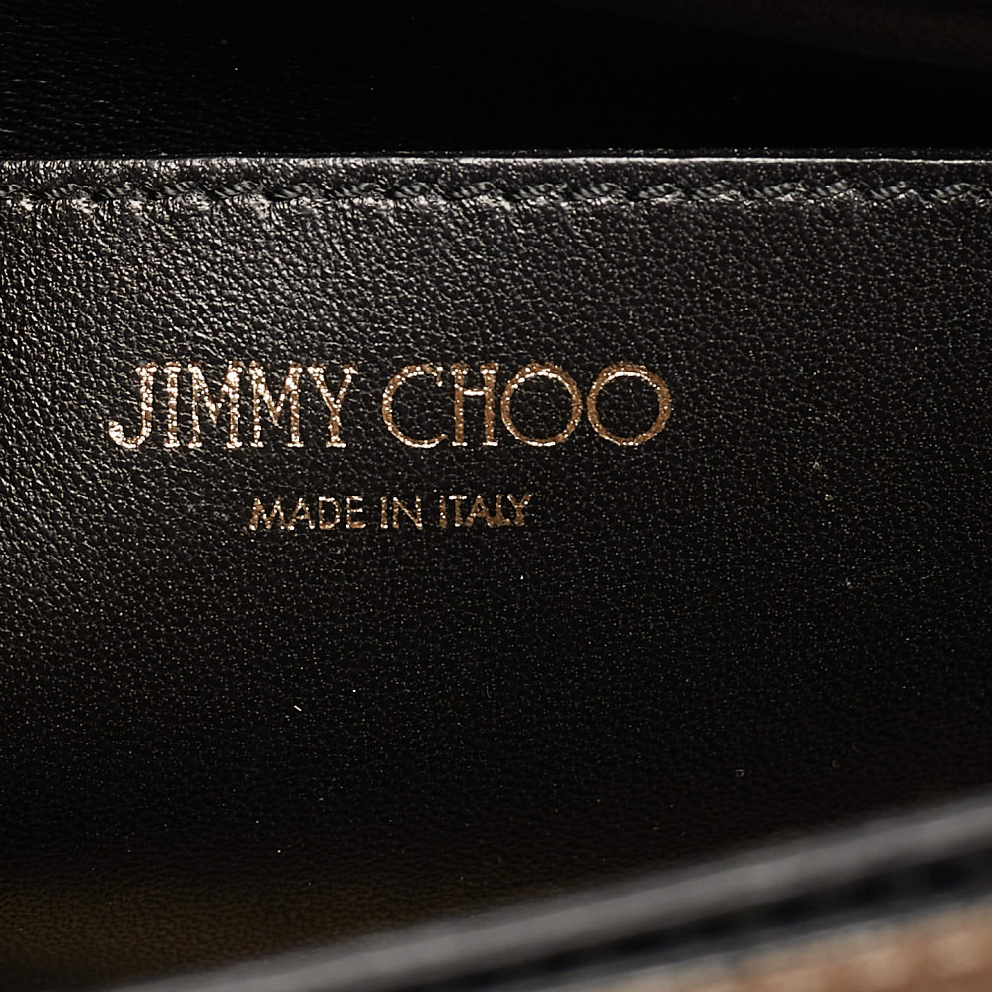 Pre Owned Jimmy Choo Black Patent Leather Rebel Flap Shoulder Bag