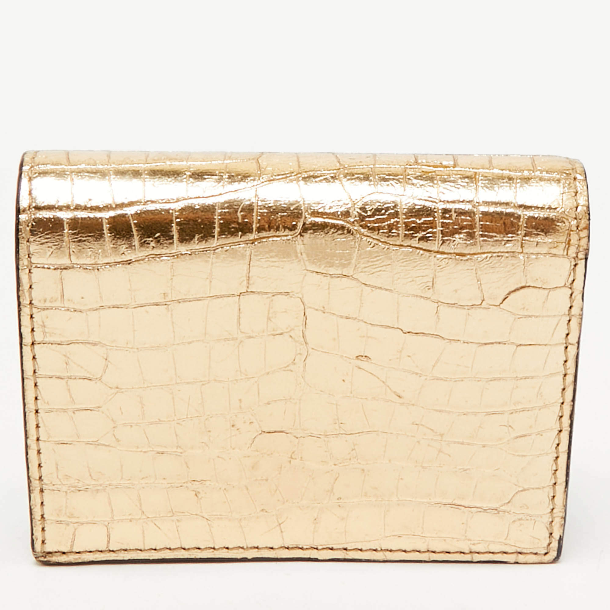 Jimmy Choo Olive Green Patent Leather Star Studded Zip
