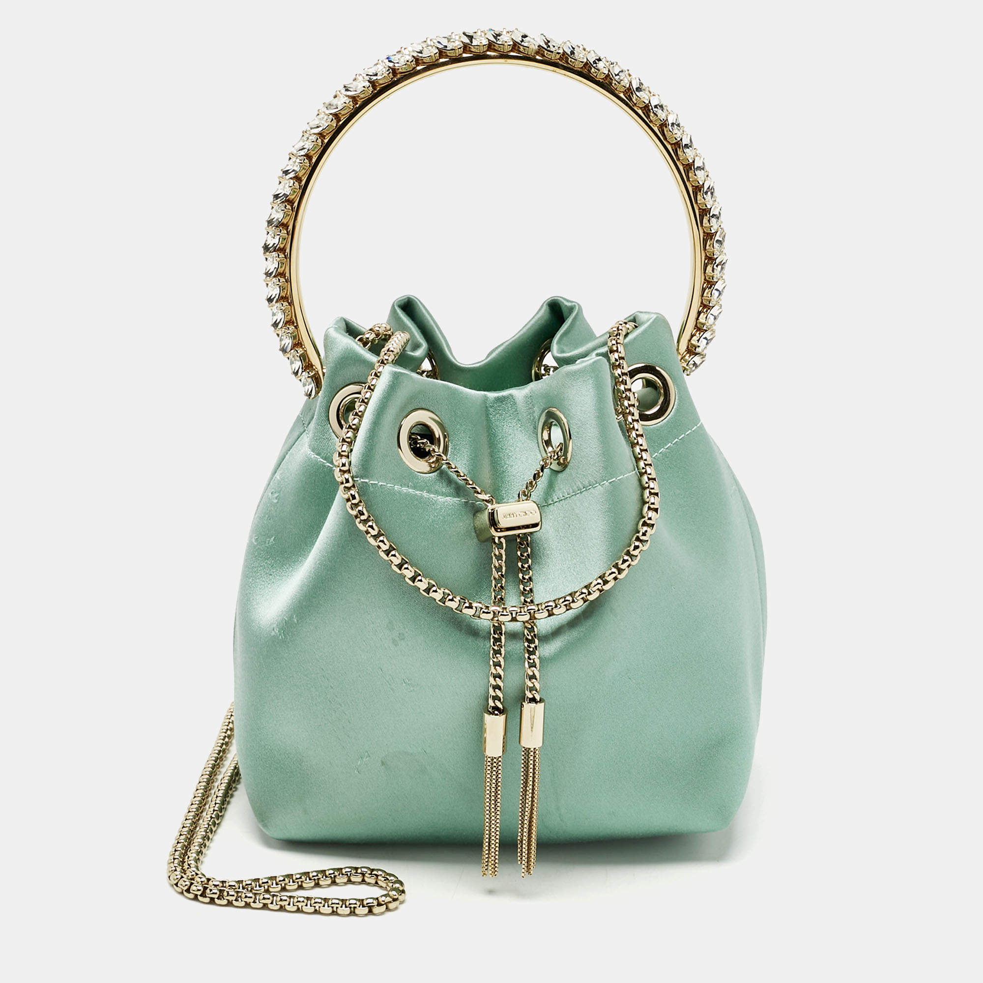 ハンドバッグ JIMMY CHOO Woman Handbag Green EMMIEPZF AQUAGREENSILVER turquoise-leather-jimmy-choo-