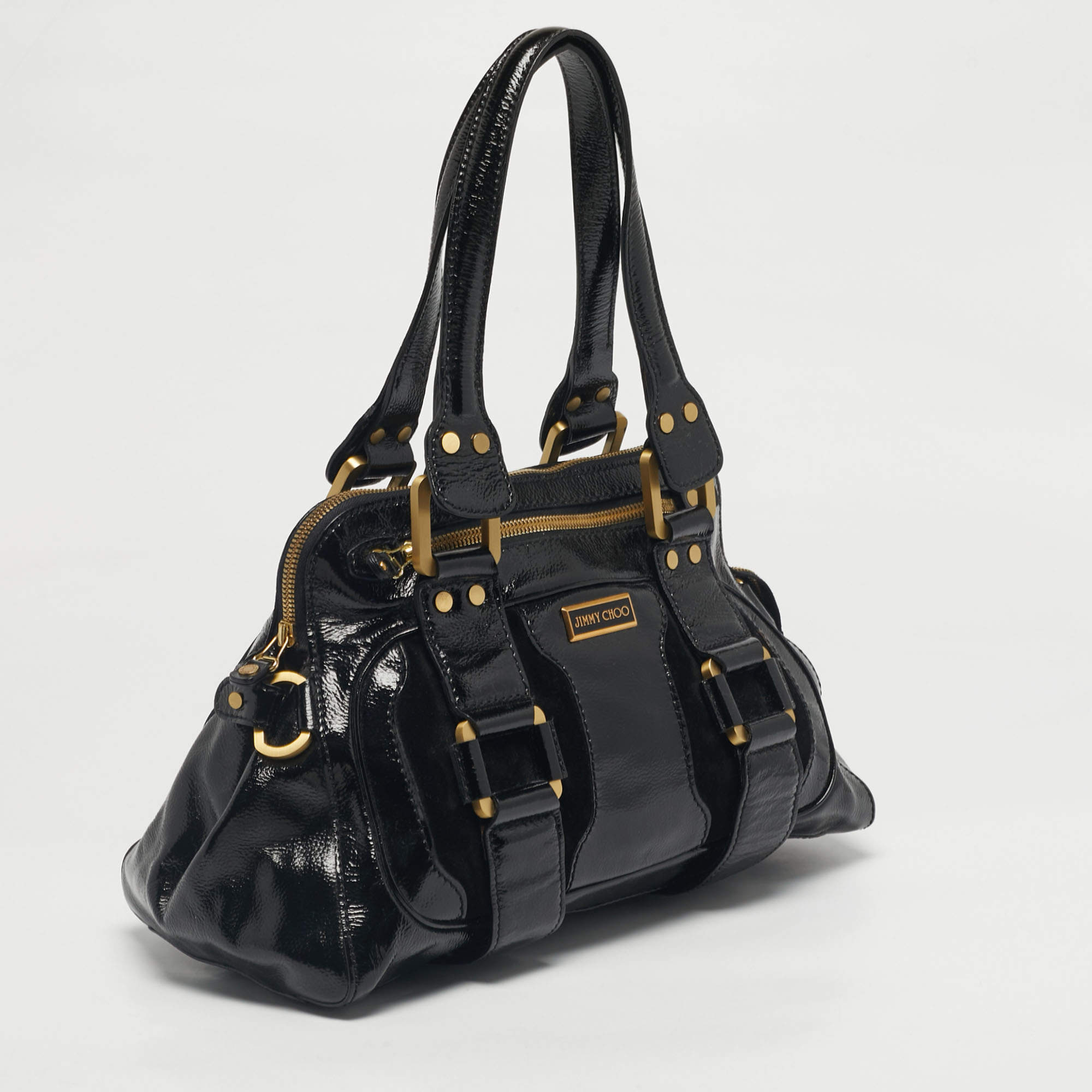 Jimmy Choo Black Medium Cheri Crystals Top Handle Bag Jimmy Choo | TLC