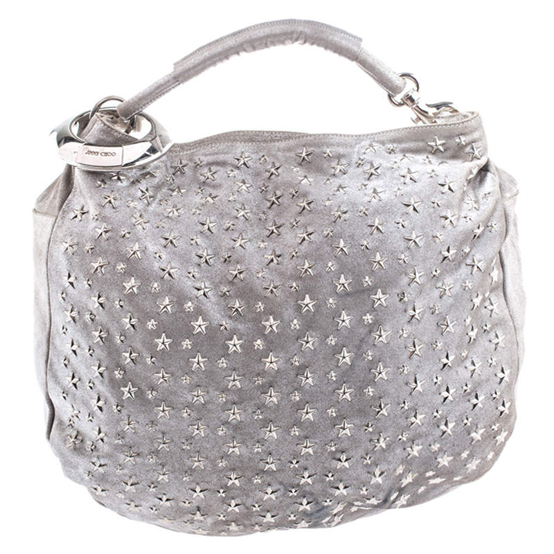 jimmy choo silver handbag