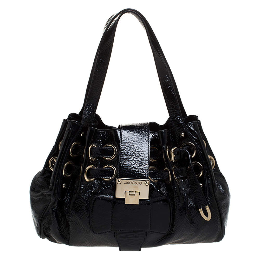 Pre Owned حقيبة يد جيمي تشو ريكي جلد صفراء