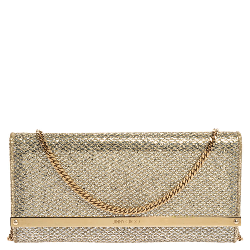 jimmy choo gold purse