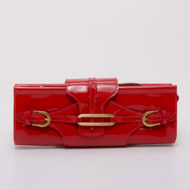 jimmy choo red clutch