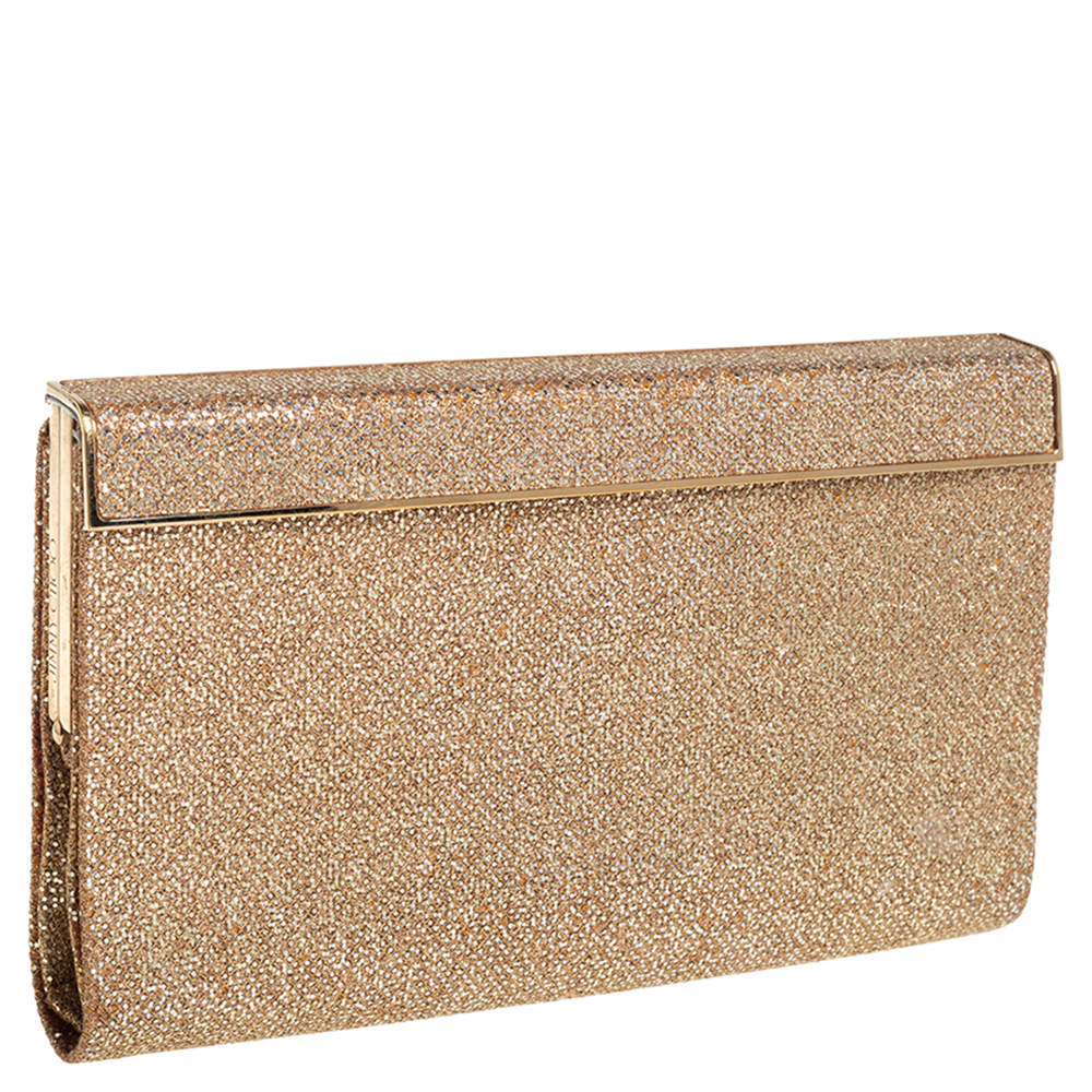 Jimmy Choo Gold Glitter Cayla Clutch Jimmy Choo TLC