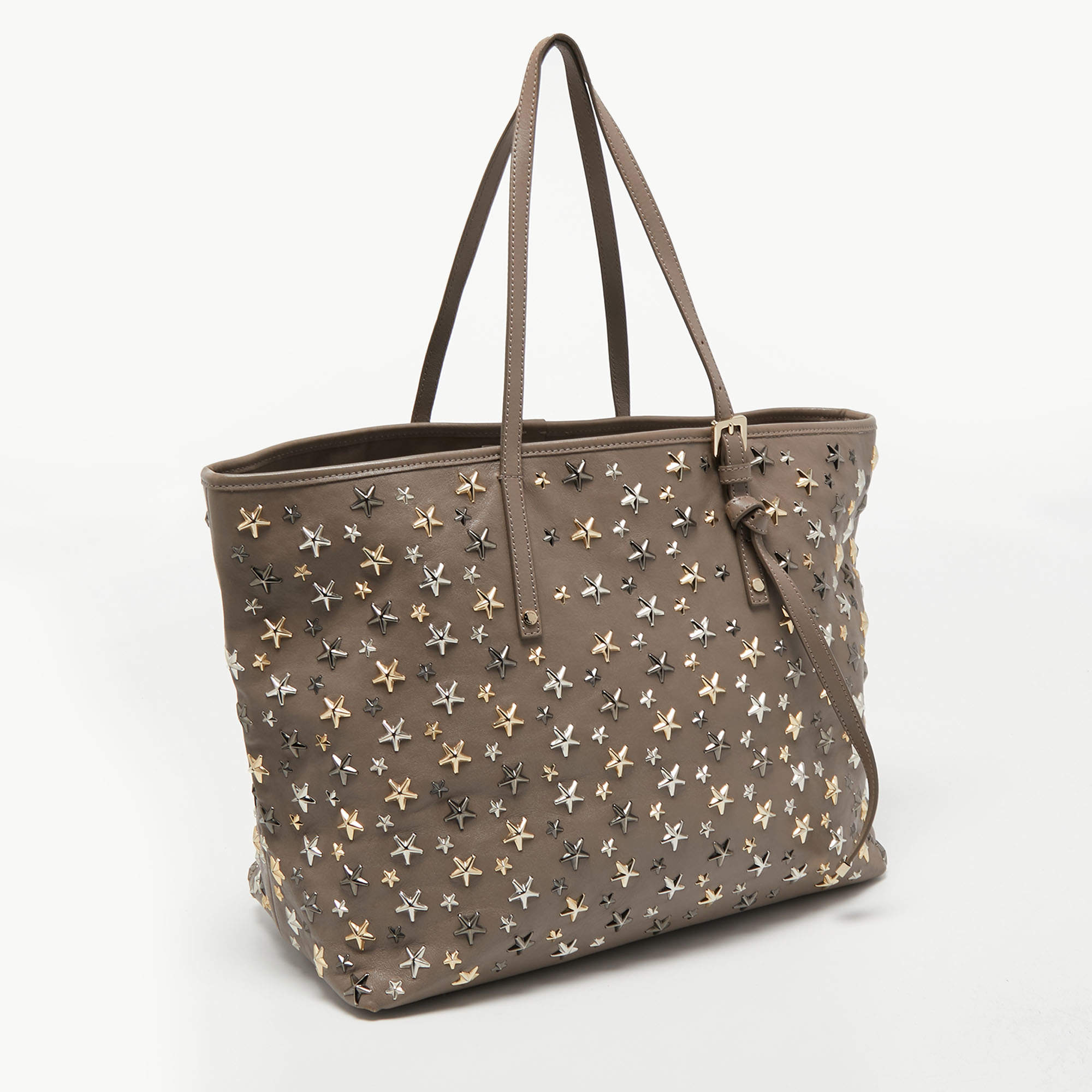 Jimmy Choo Beige Leather Sasha Star Studded Tote Jimmy Choo