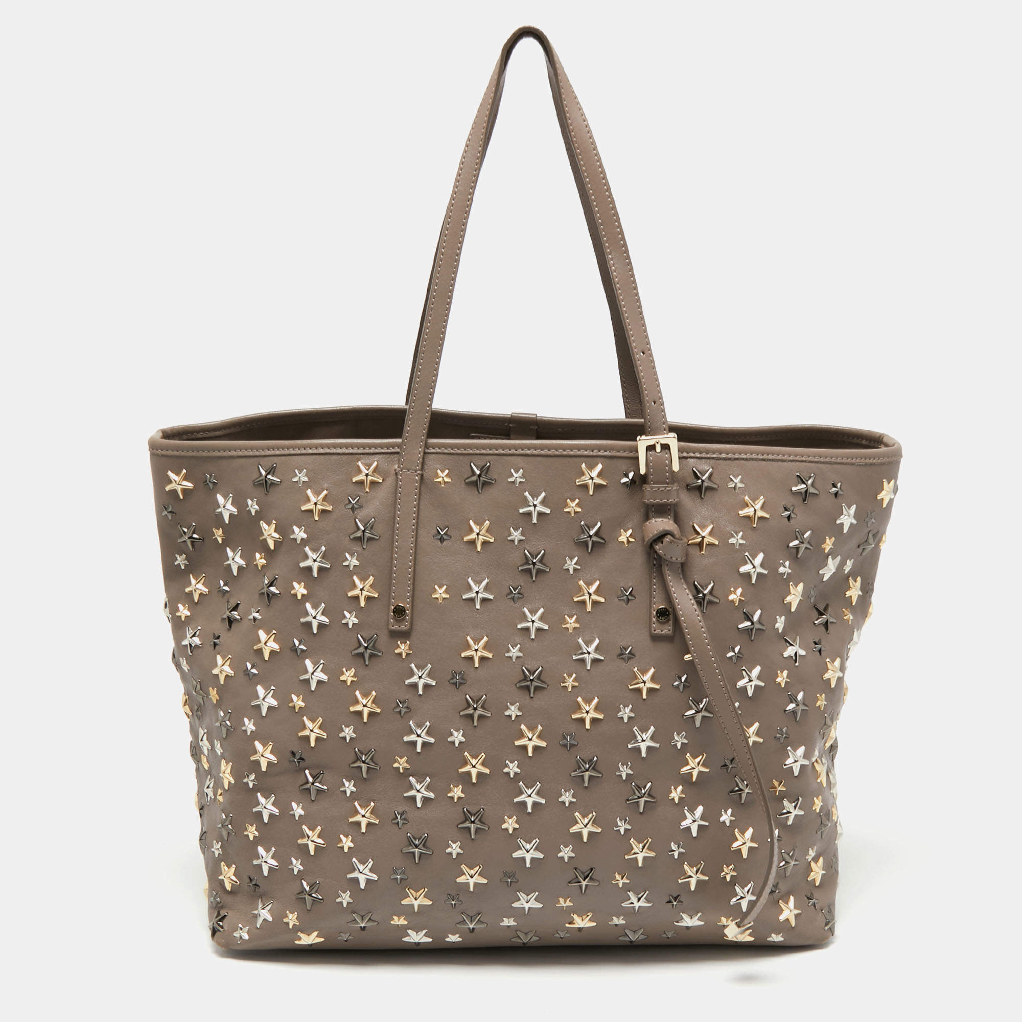 Jimmy Choo Beige Leather Sasha Star Studded Tote Jimmy Choo | The ...