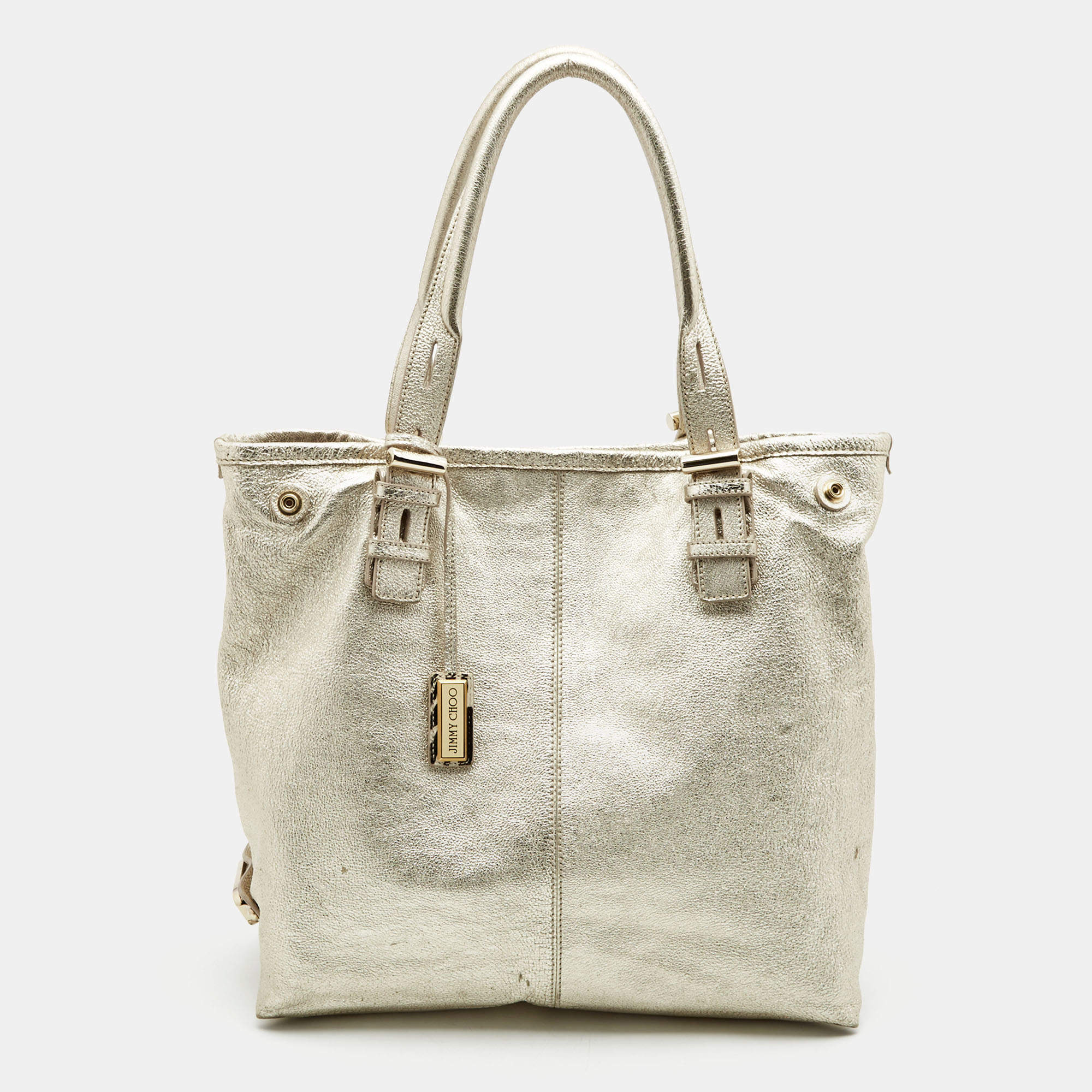 Jimmy Choo Gold Leather Shopper Tote Jimmy Choo | TLC