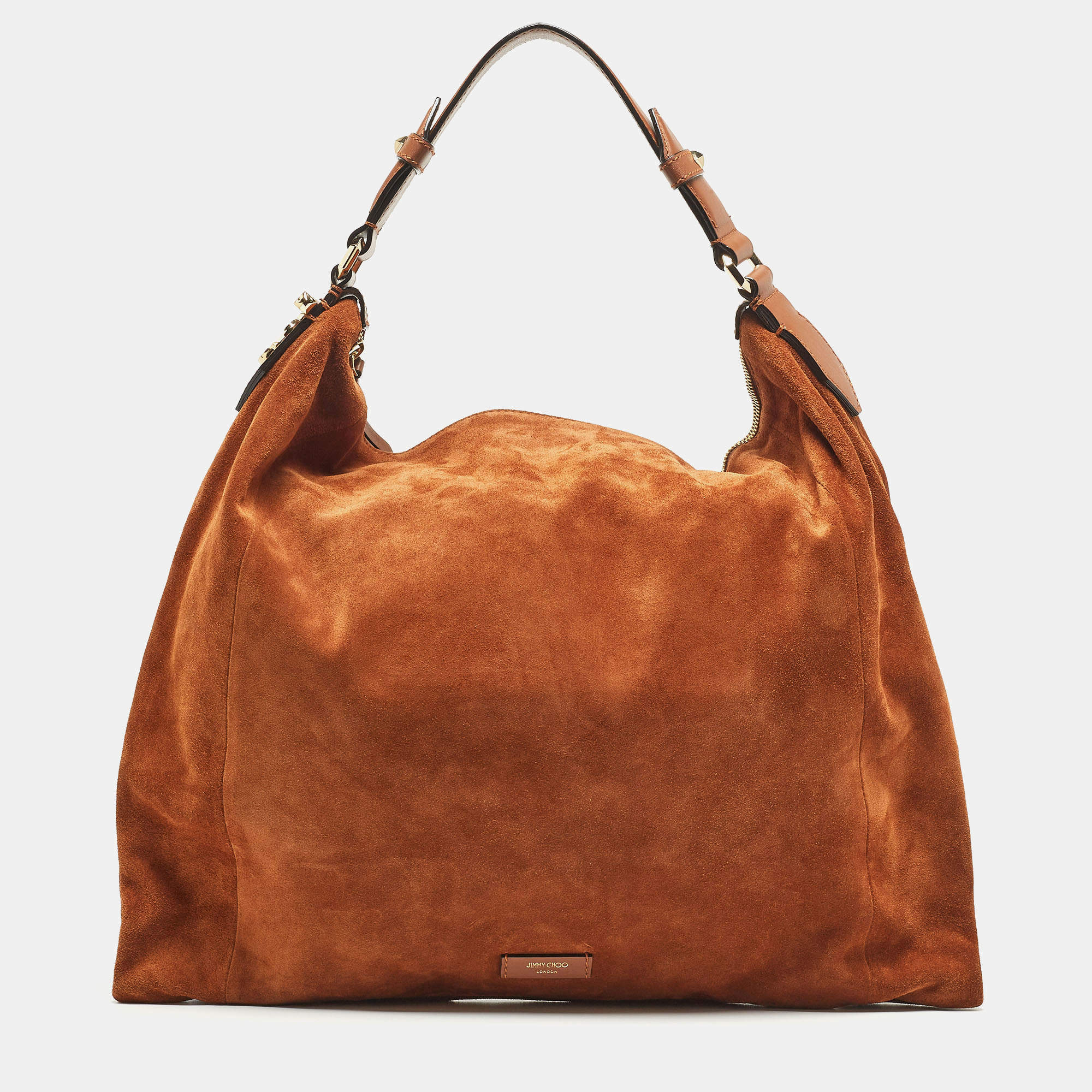 Pre Owned Jimmy Choo Brown Suede Ana Hobo