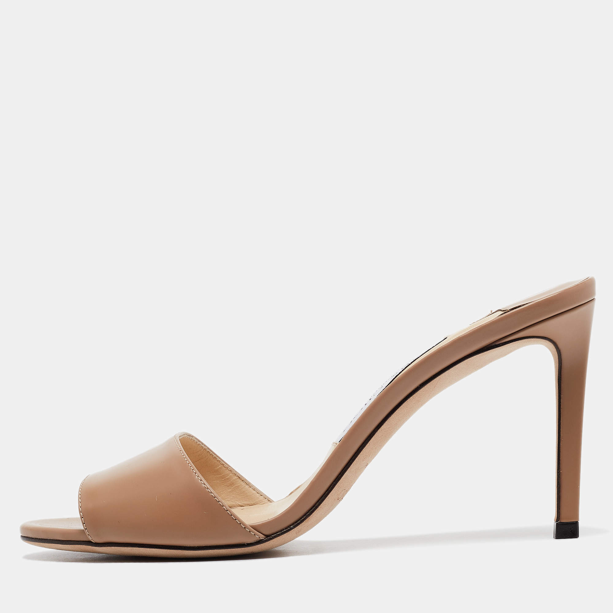 JIMMY CHOO ベージュ ミュール 37 Jimmy Choo Beige Suede Heels - Size 37 ○ Labellov ○ Buy