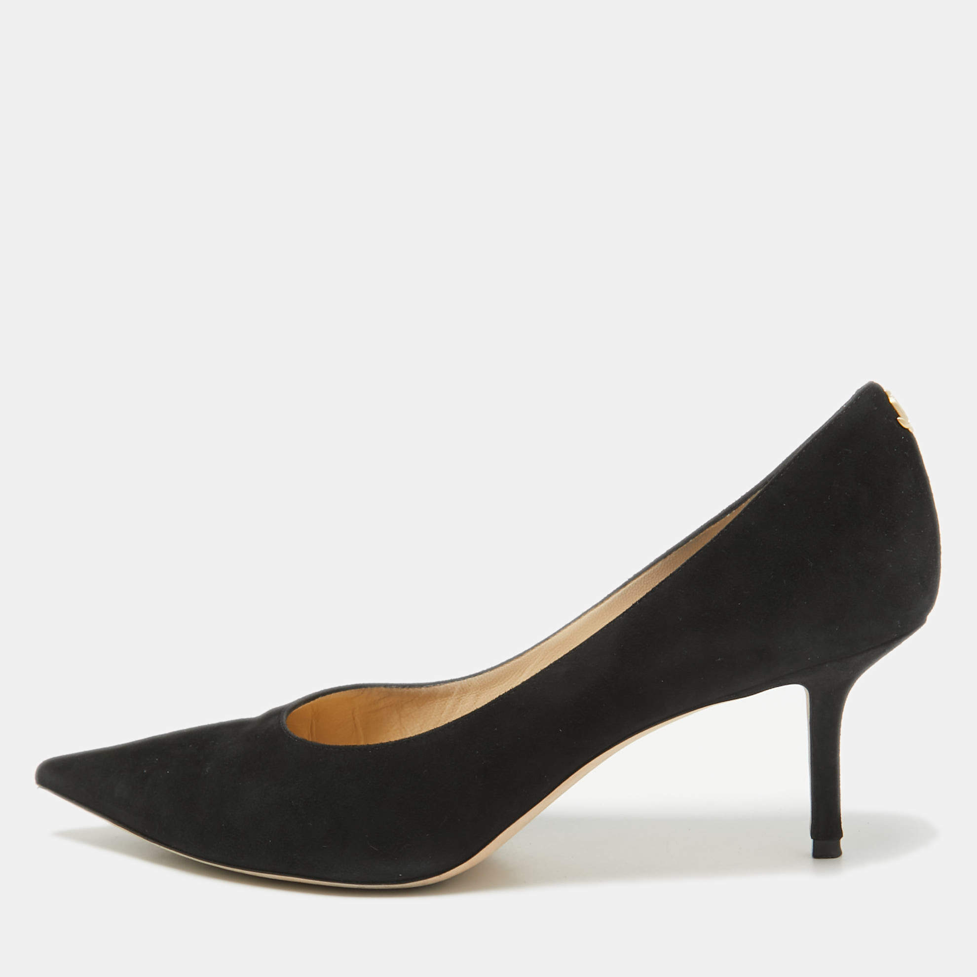 Pre Owned Jimmy Choo Black Suede Romy Pumps Size 41