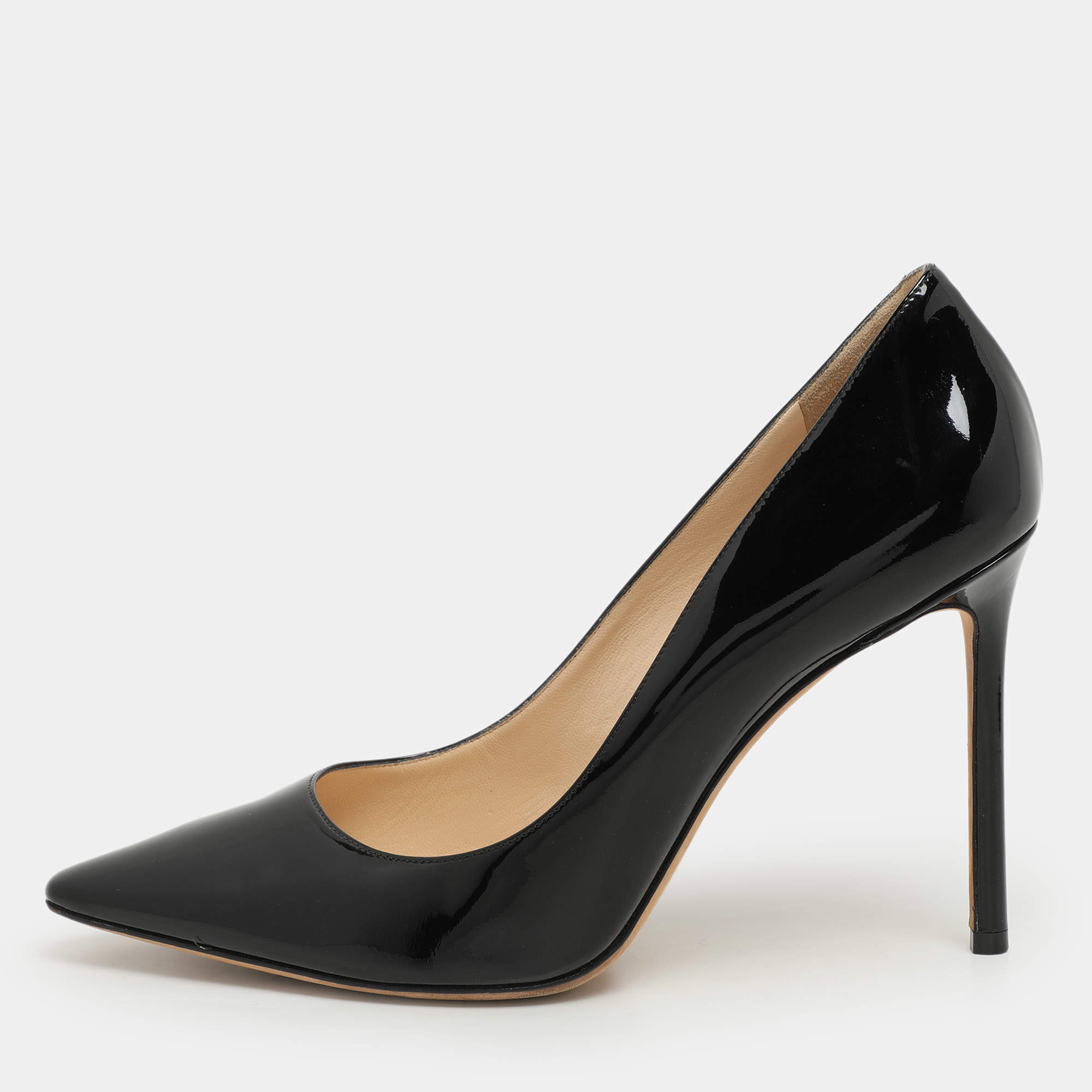 Jimmy Choo Black Patent Leather Romy Pumps Size 42