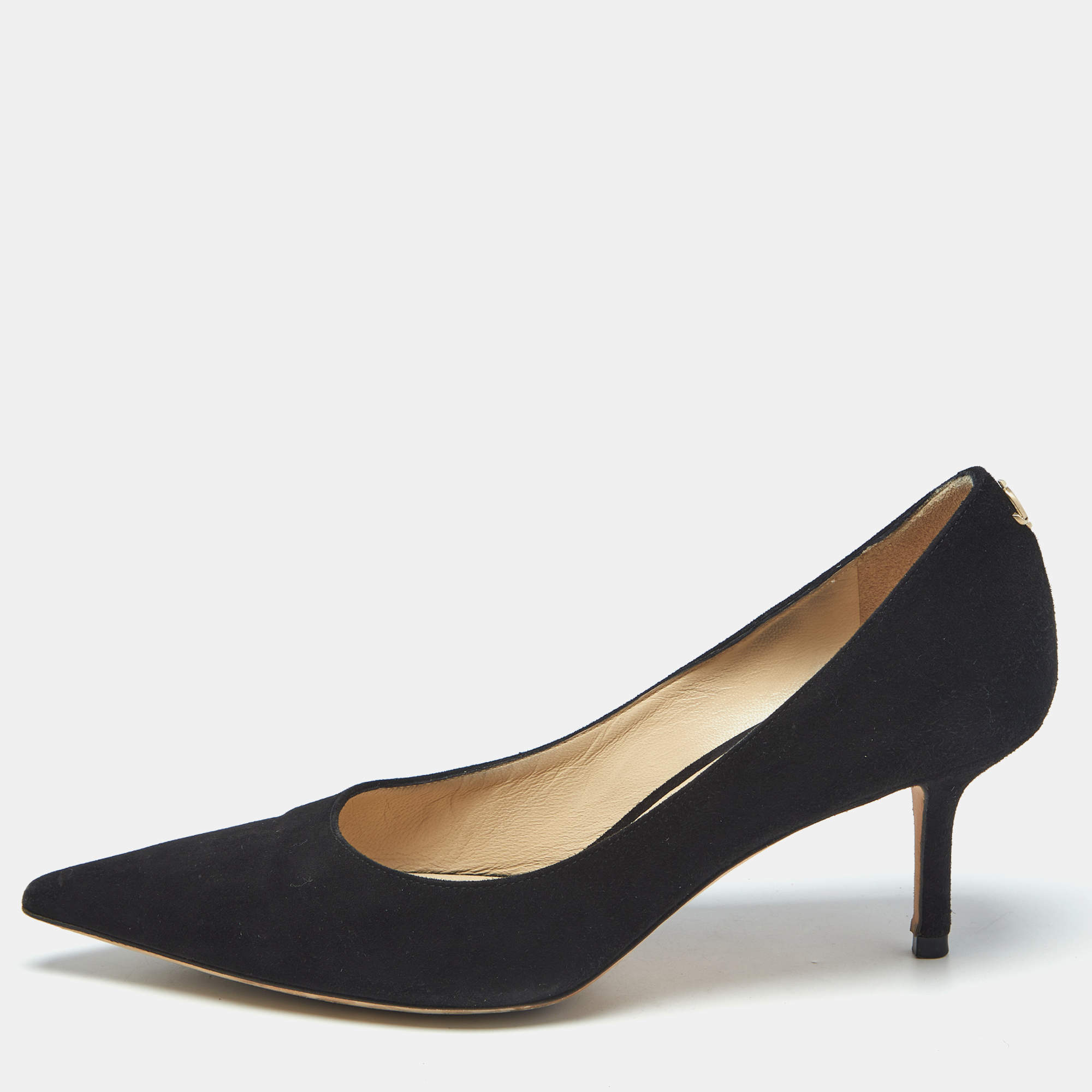 مملوكة مسبقًا Jimmy Choo Black Suede Love Pumps Size 36