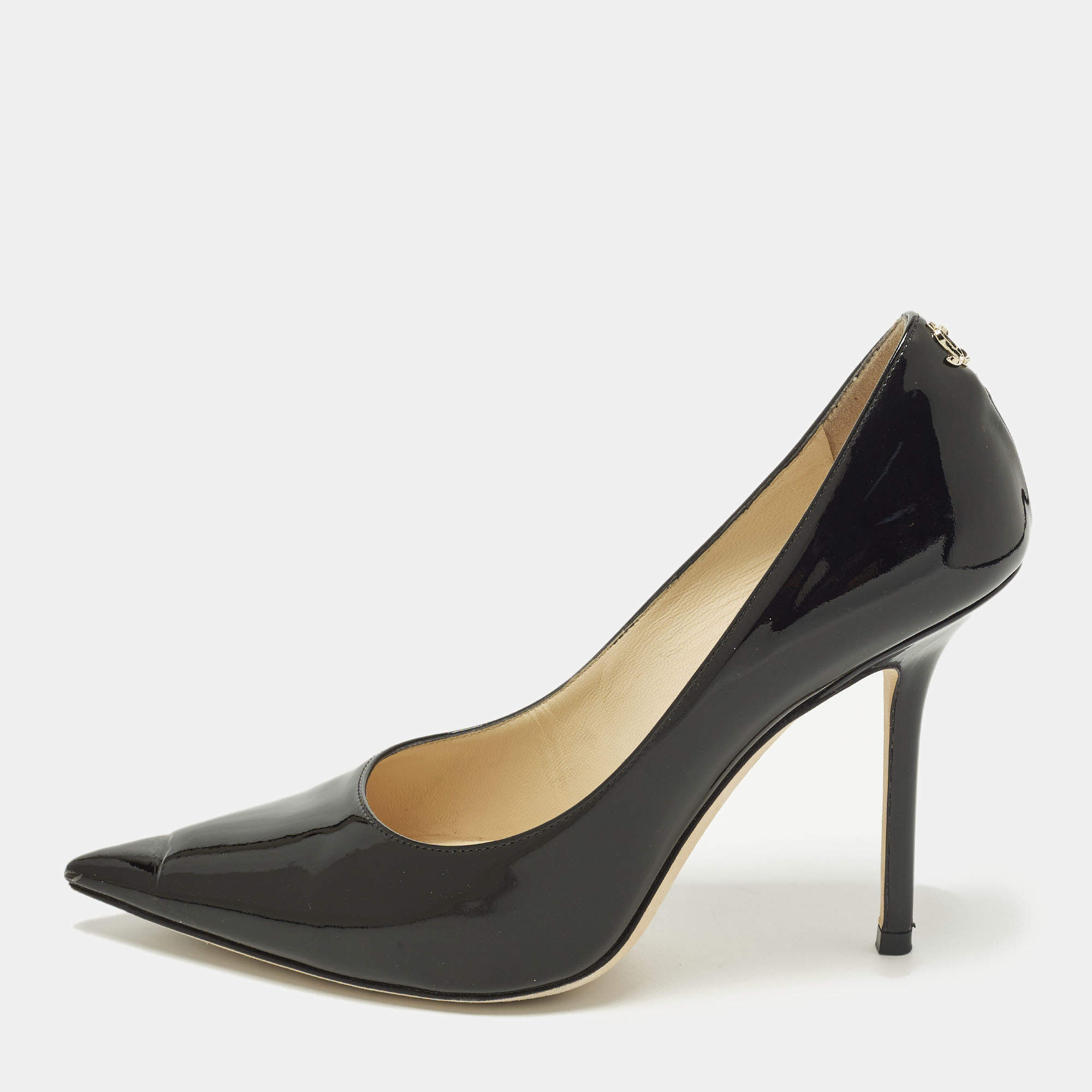 مملوكة مسبقًا Jimmy Choo Love Size 37 Black Patent Leather Pumps
