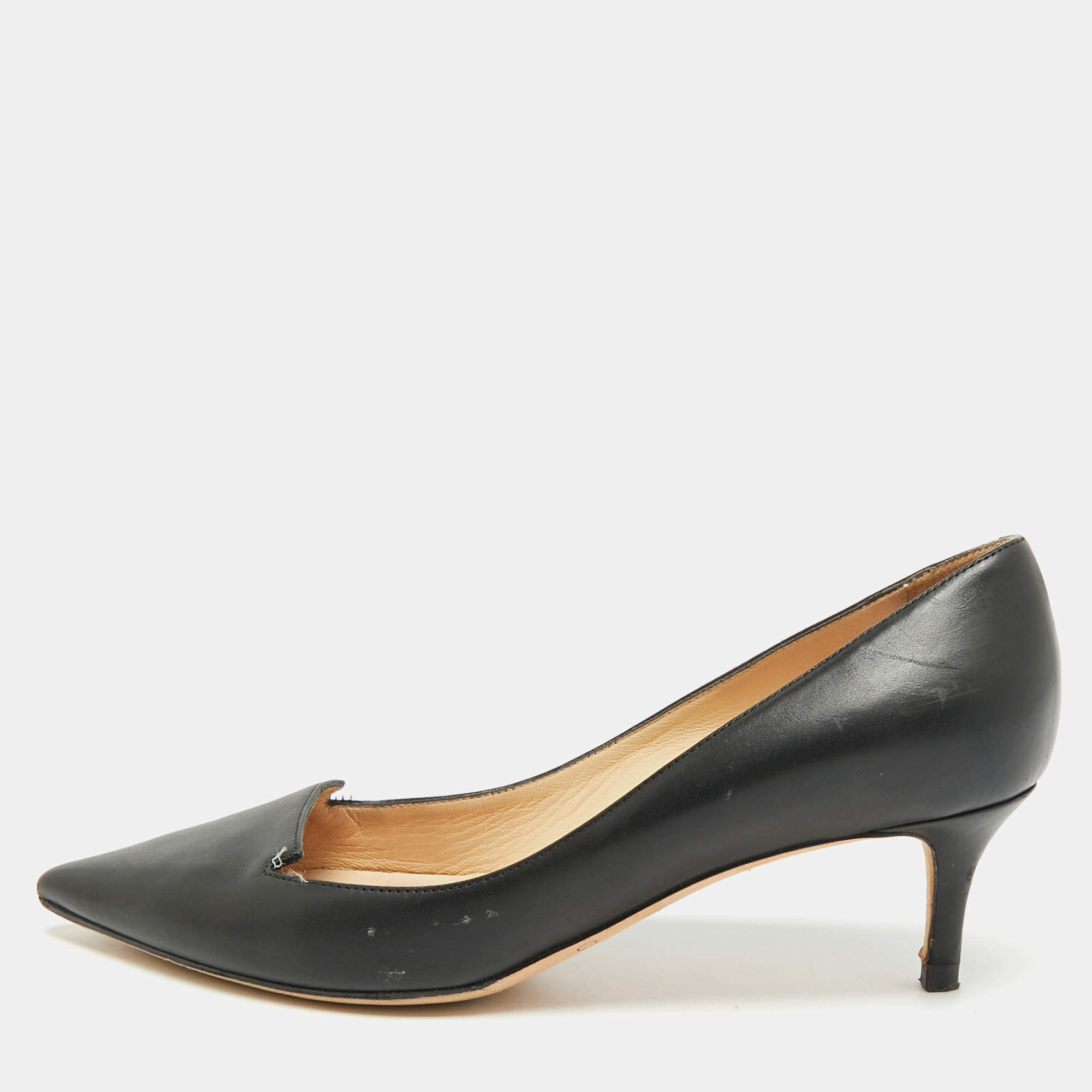 مملوكة مسبقًا Jimmy Choo Avril Size 35.5 Black Leather Pumps